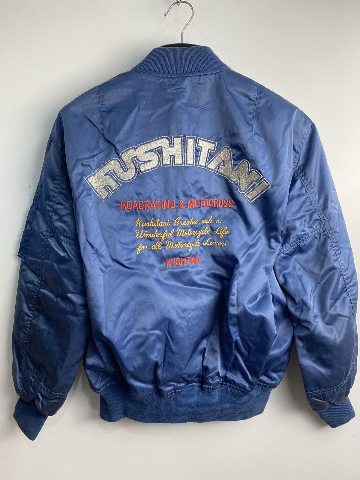 Japanese Brand 90s Kushitani Racing Revesible Bomber Jacket Size US L / EU 52-54 / 3 - 1 Thumbnail
