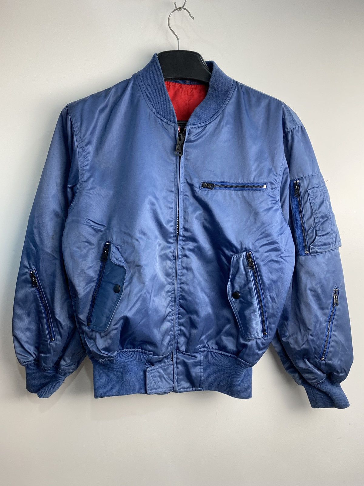 Japanese Brand 90s Kushitani Racing Revesible Bomber Jacket Size US L / EU 52-54 / 3 - 3 Thumbnail