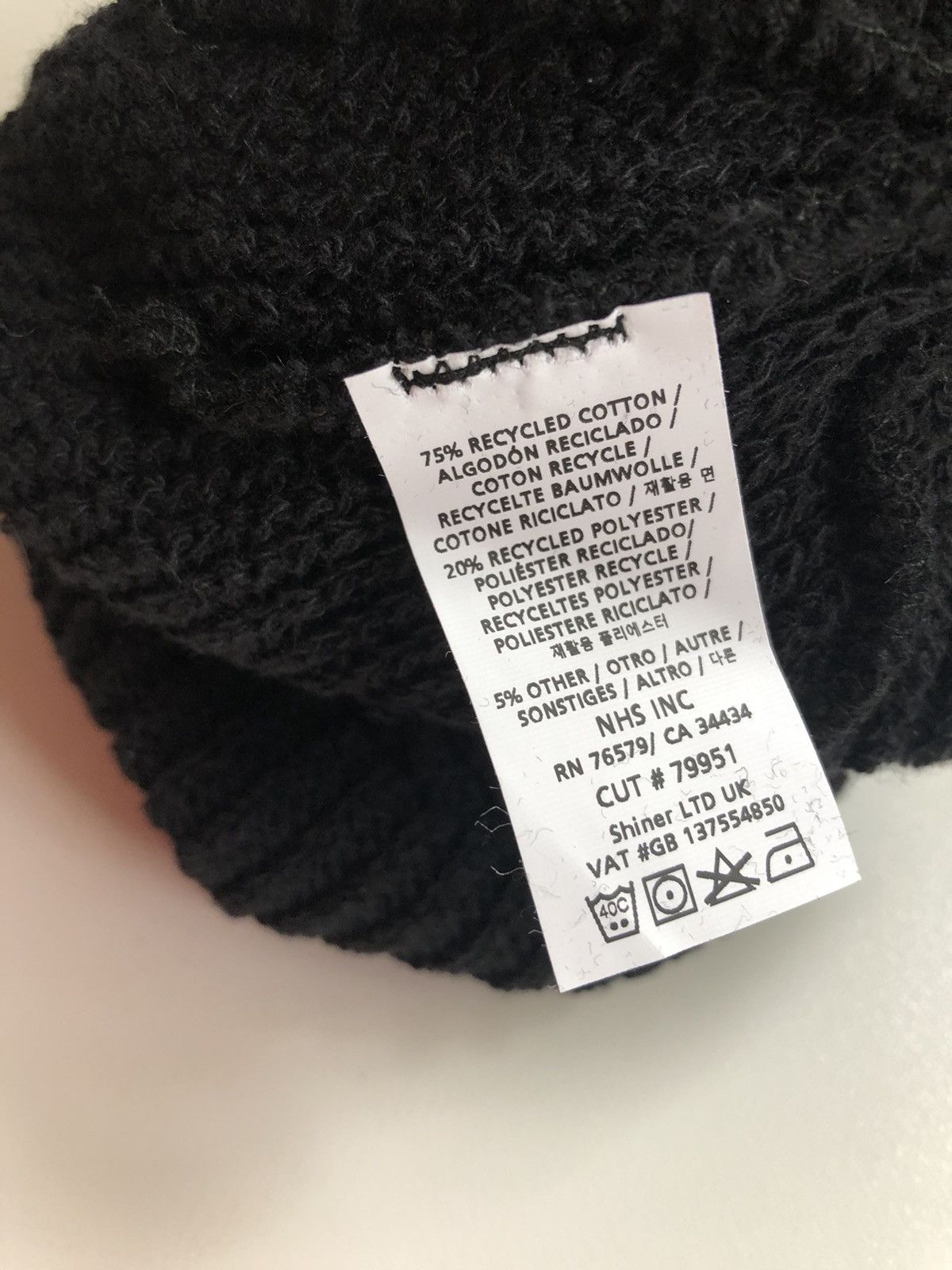 Santa Cruz Skateboards Rare Eco Recycled Cotton Beanie BLACK Size ONE SIZE - 3 Thumbnail