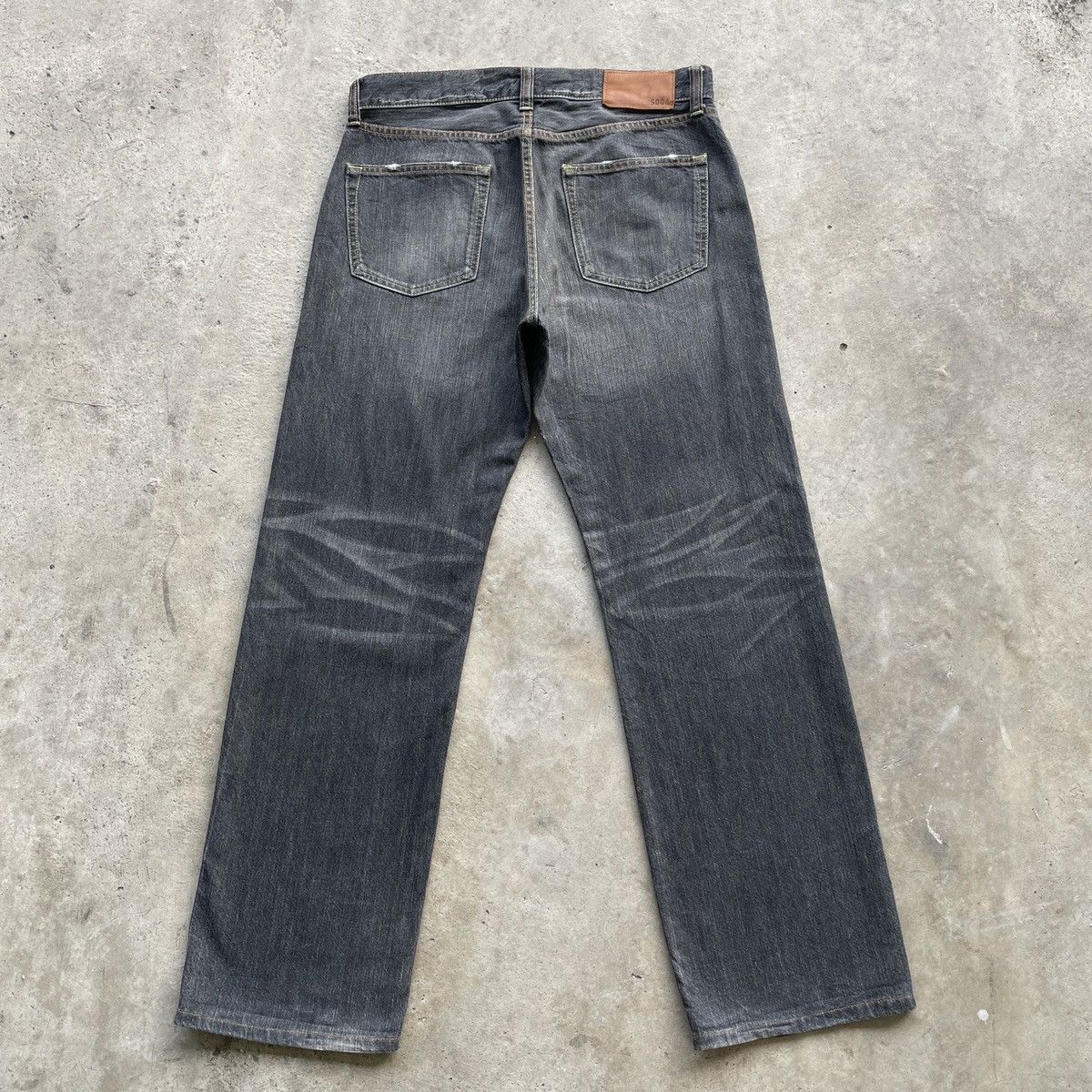 Japanese Brand W32x31🔥 Vintage Japanese Faded Black Denim Jeans Pants Size US 32 / EU 48 - 12 Thumbnail