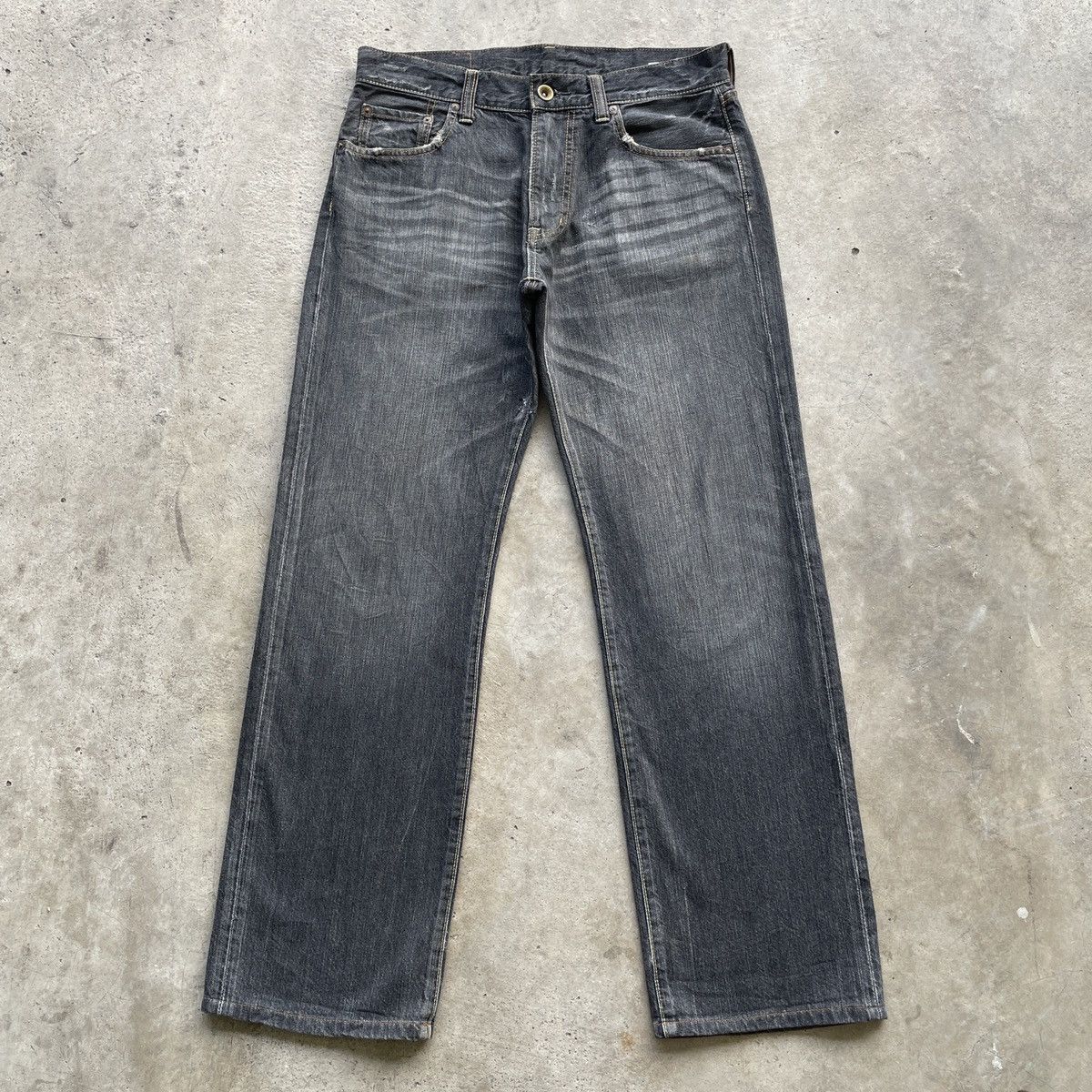 Japanese Brand W32x31🔥 Vintage Japanese Faded Black Denim Jeans Pants Size US 32 / EU 48 - 1 Thumbnail