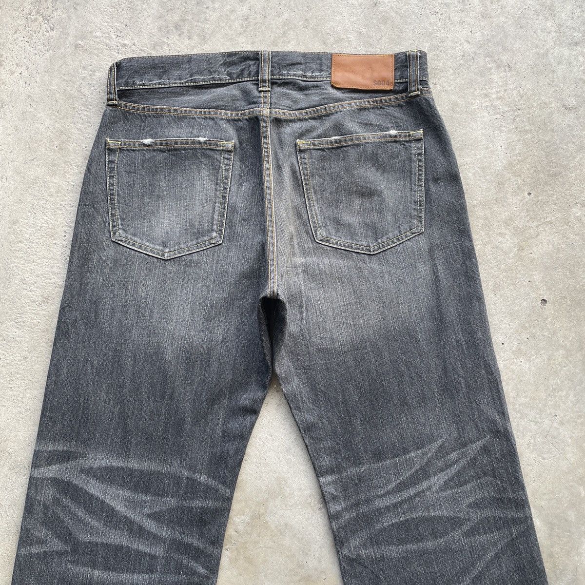 Japanese Brand W32x31🔥 Vintage Japanese Faded Black Denim Jeans Pants Size US 32 / EU 48 - 10 Thumbnail