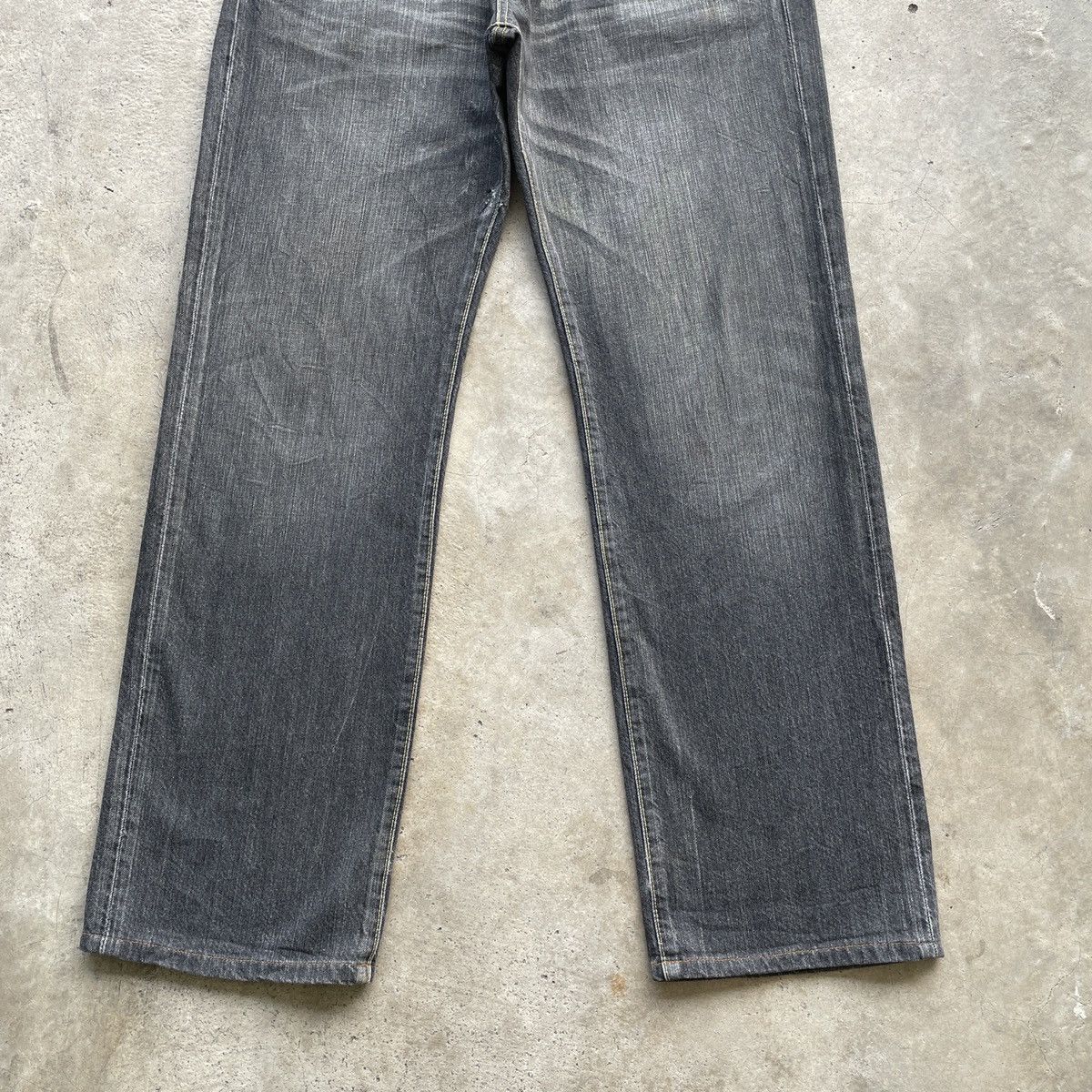 Japanese Brand W32x31🔥 Vintage Japanese Faded Black Denim Jeans Pants Size US 32 / EU 48 - 4 Thumbnail