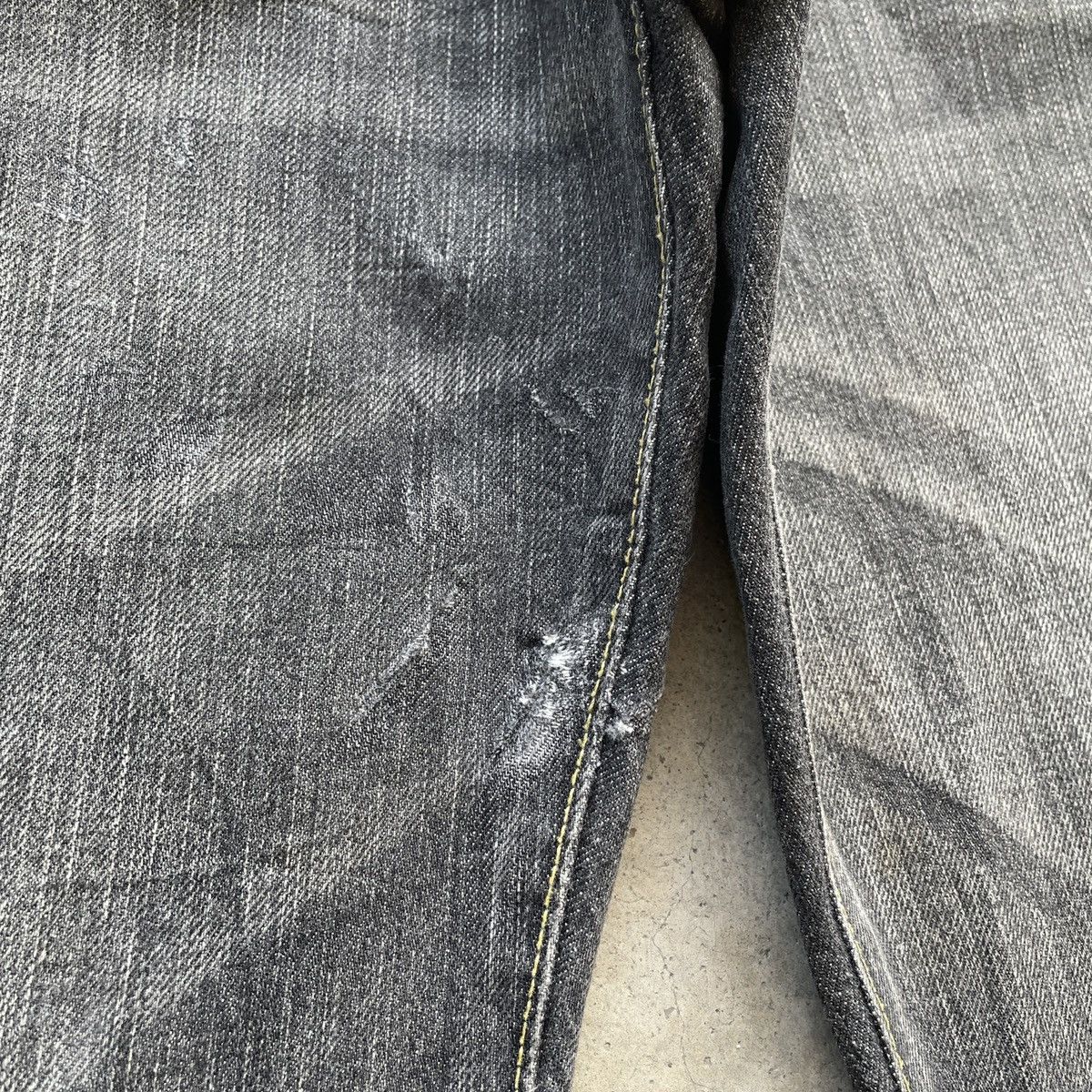 Japanese Brand W32x31🔥 Vintage Japanese Faded Black Denim Jeans Pants Size US 32 / EU 48 - 7 Thumbnail