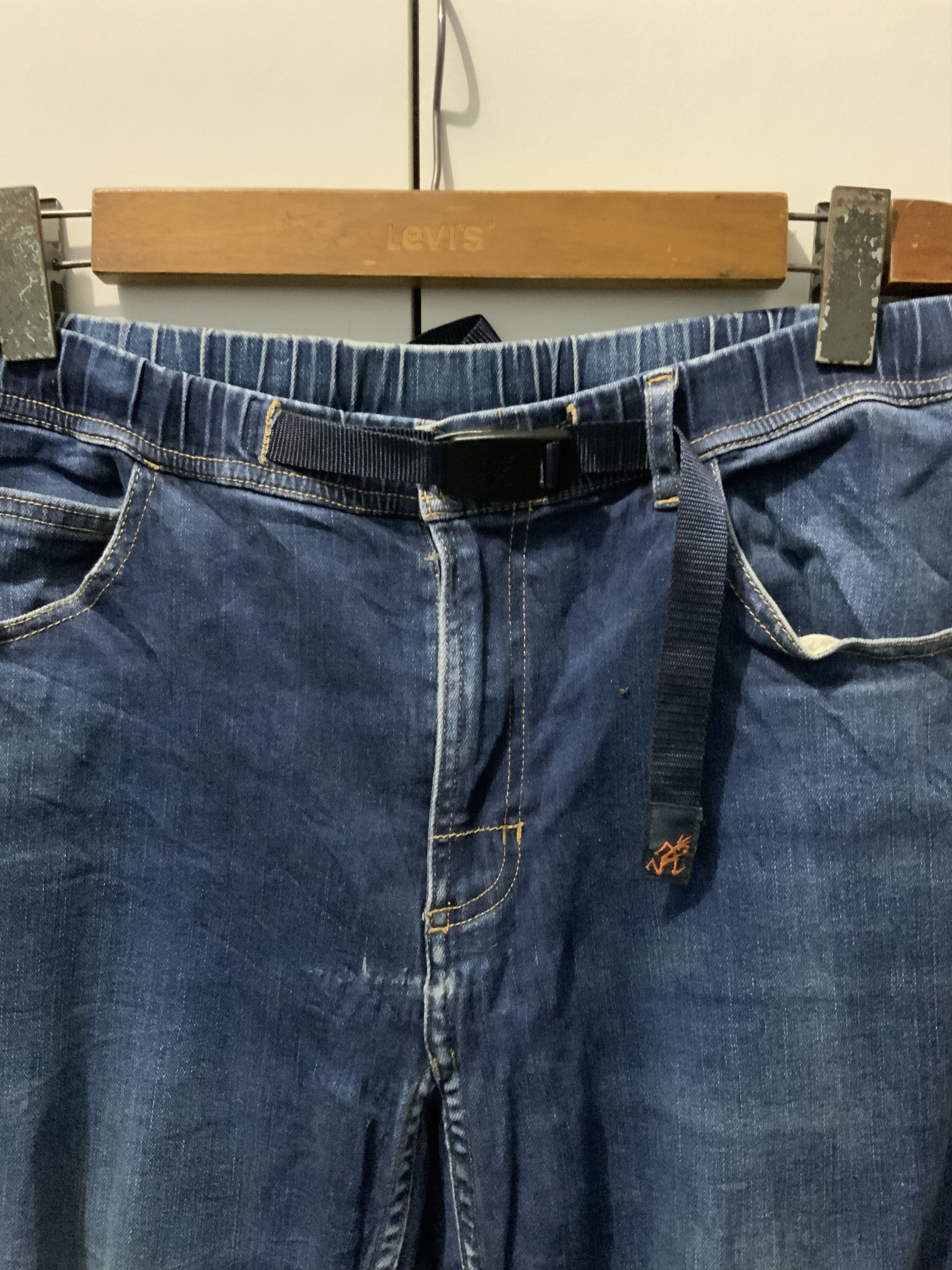 Japanese Brand Grammici USA Single Belt Fade Blue Denim Jeans Size US 32 / EU 48 - 8 Thumbnail