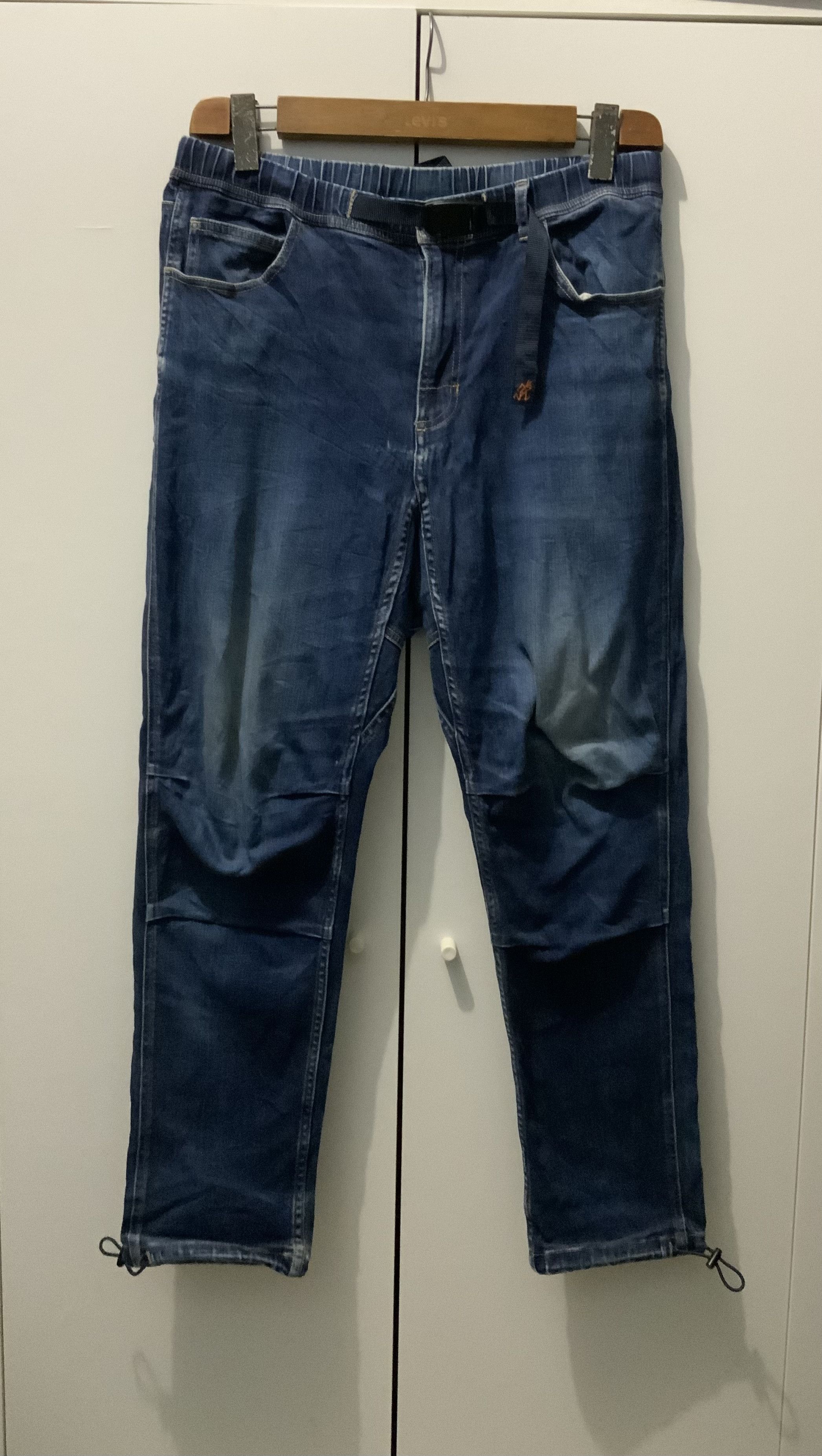 Japanese Brand Grammici USA Single Belt Fade Blue Denim Jeans Size US 32 / EU 48 - 1 Thumbnail