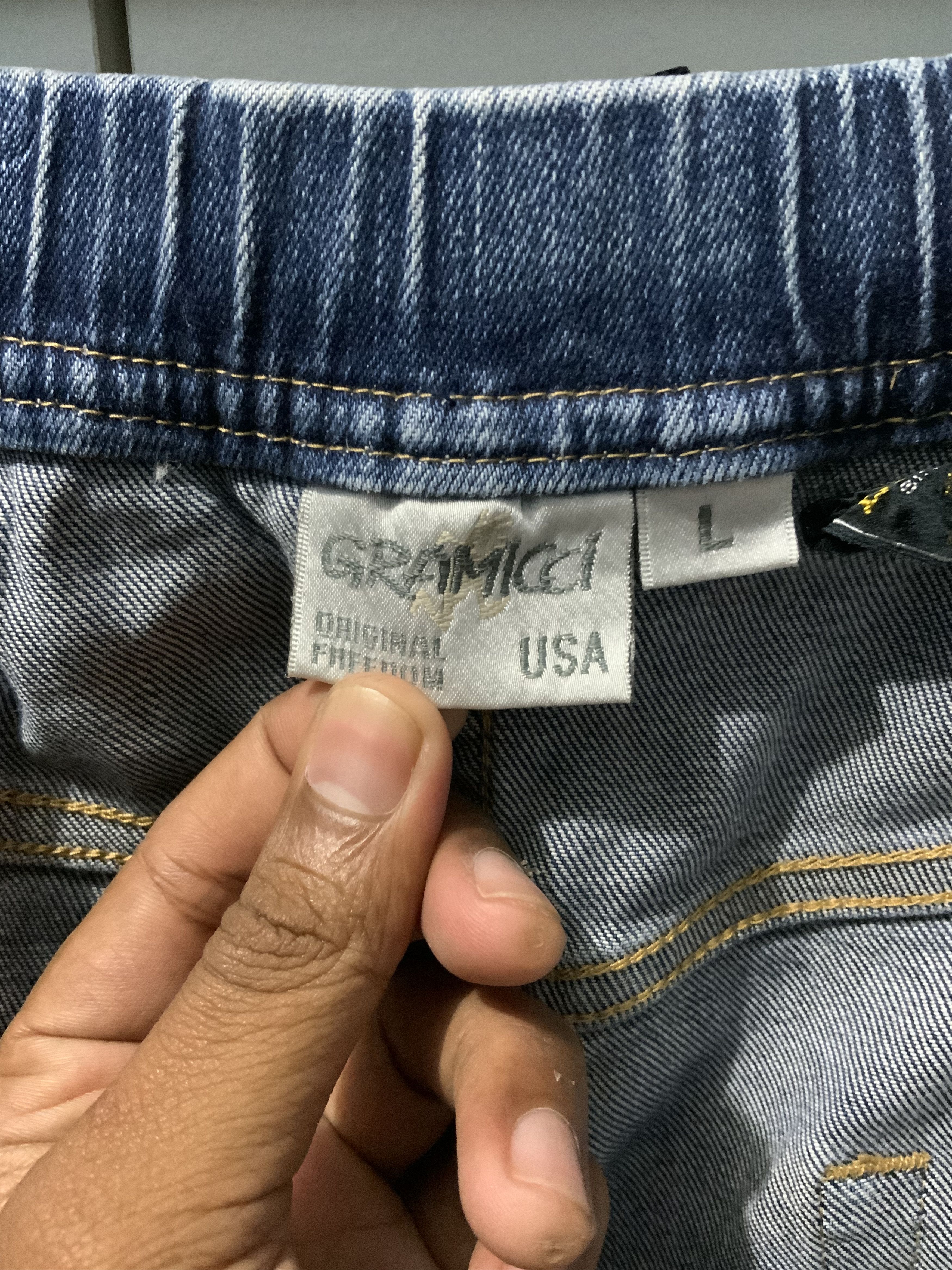Japanese Brand Grammici USA Single Belt Fade Blue Denim Jeans Size US 32 / EU 48 - 16 Thumbnail