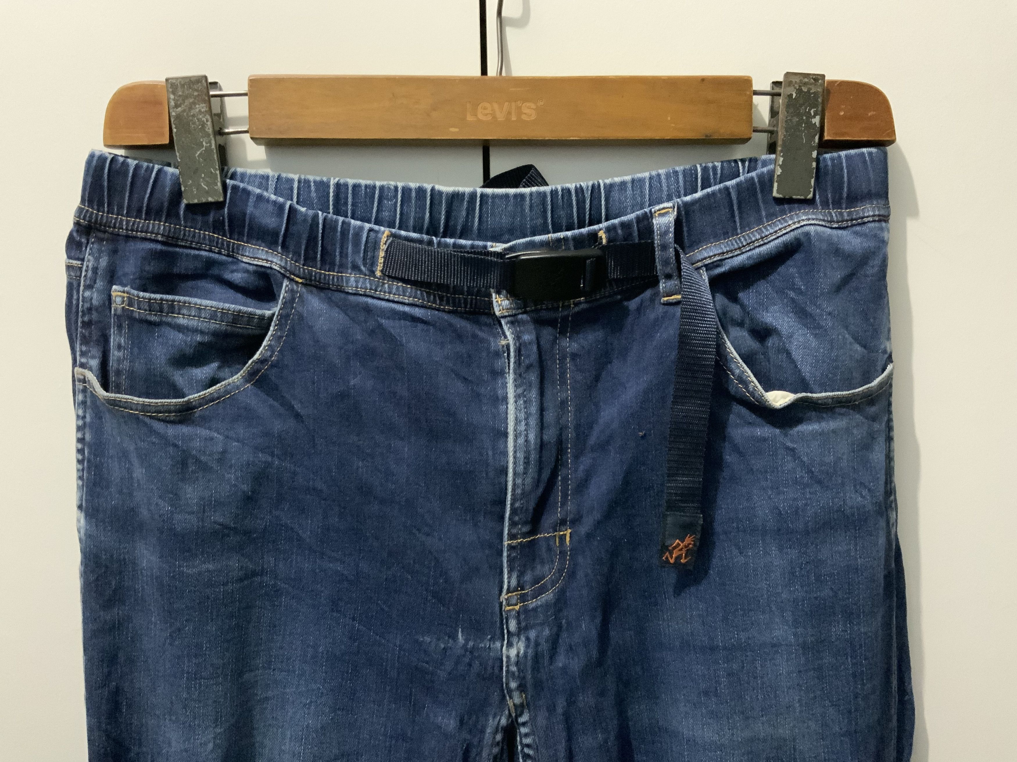 Japanese Brand Grammici USA Single Belt Fade Blue Denim Jeans Size US 32 / EU 48 - 3 Thumbnail