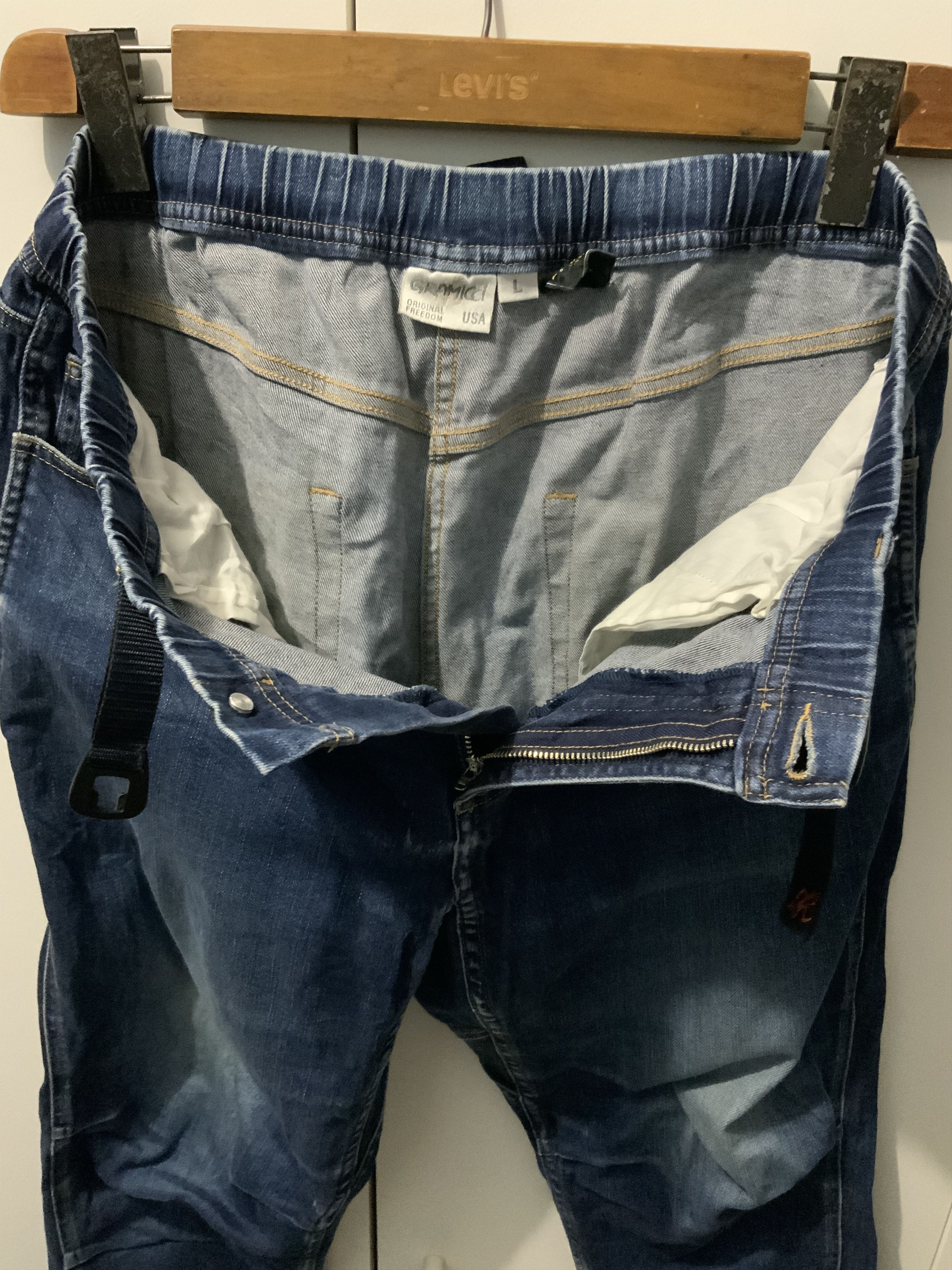 Japanese Brand Grammici USA Single Belt Fade Blue Denim Jeans Size US 32 / EU 48 - 14 Thumbnail