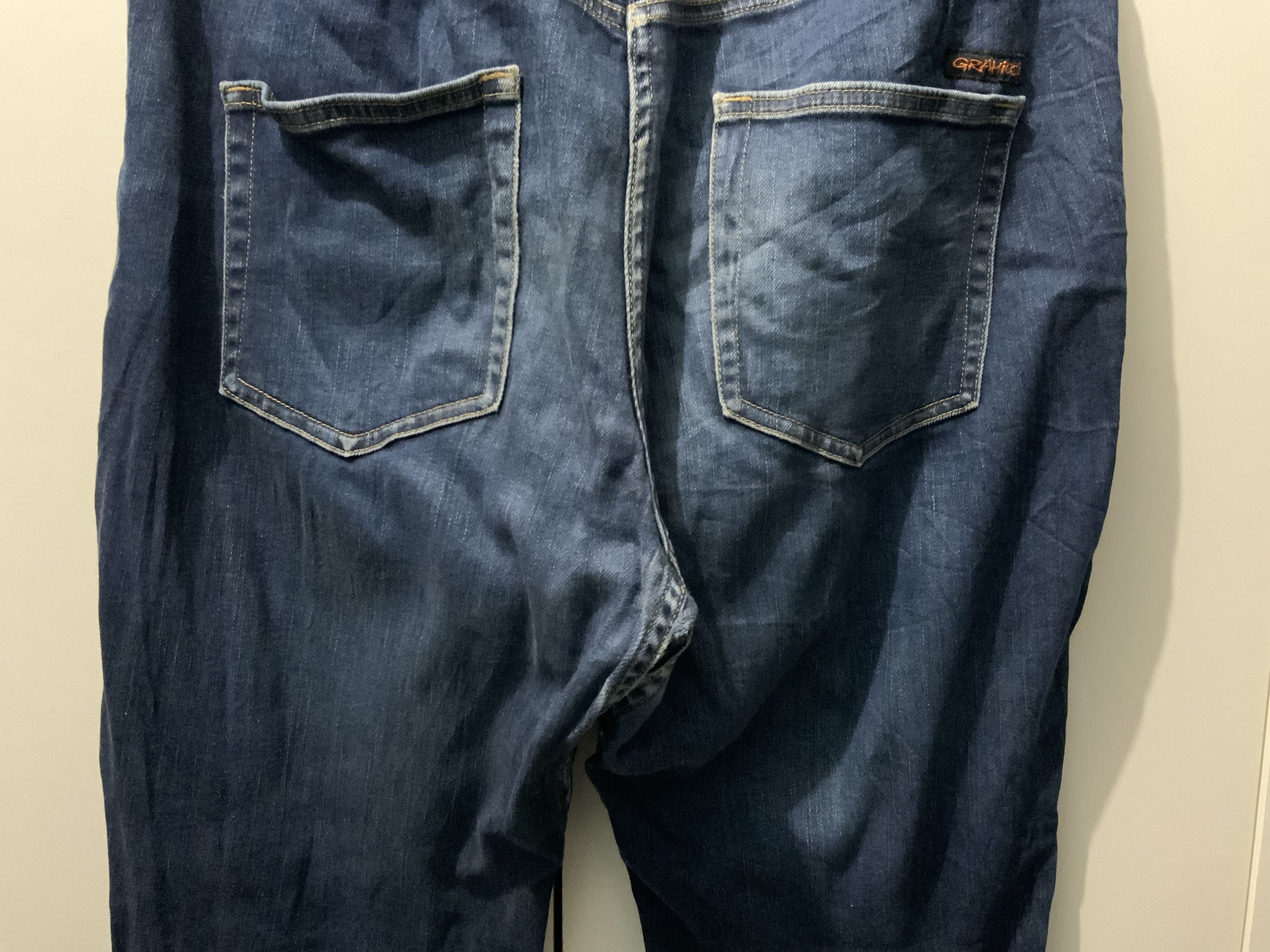 Japanese Brand Grammici USA Single Belt Fade Blue Denim Jeans Size US 32 / EU 48 - 10 Thumbnail
