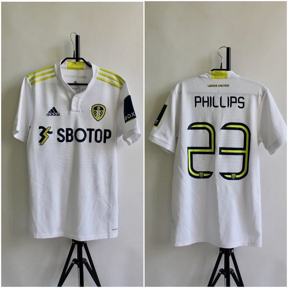 Adidas 2021 2022 Leeds United Adidas #23 Phillips Soccer Football Size US S / EU 44-46 / 1 - 1 Thumbnail