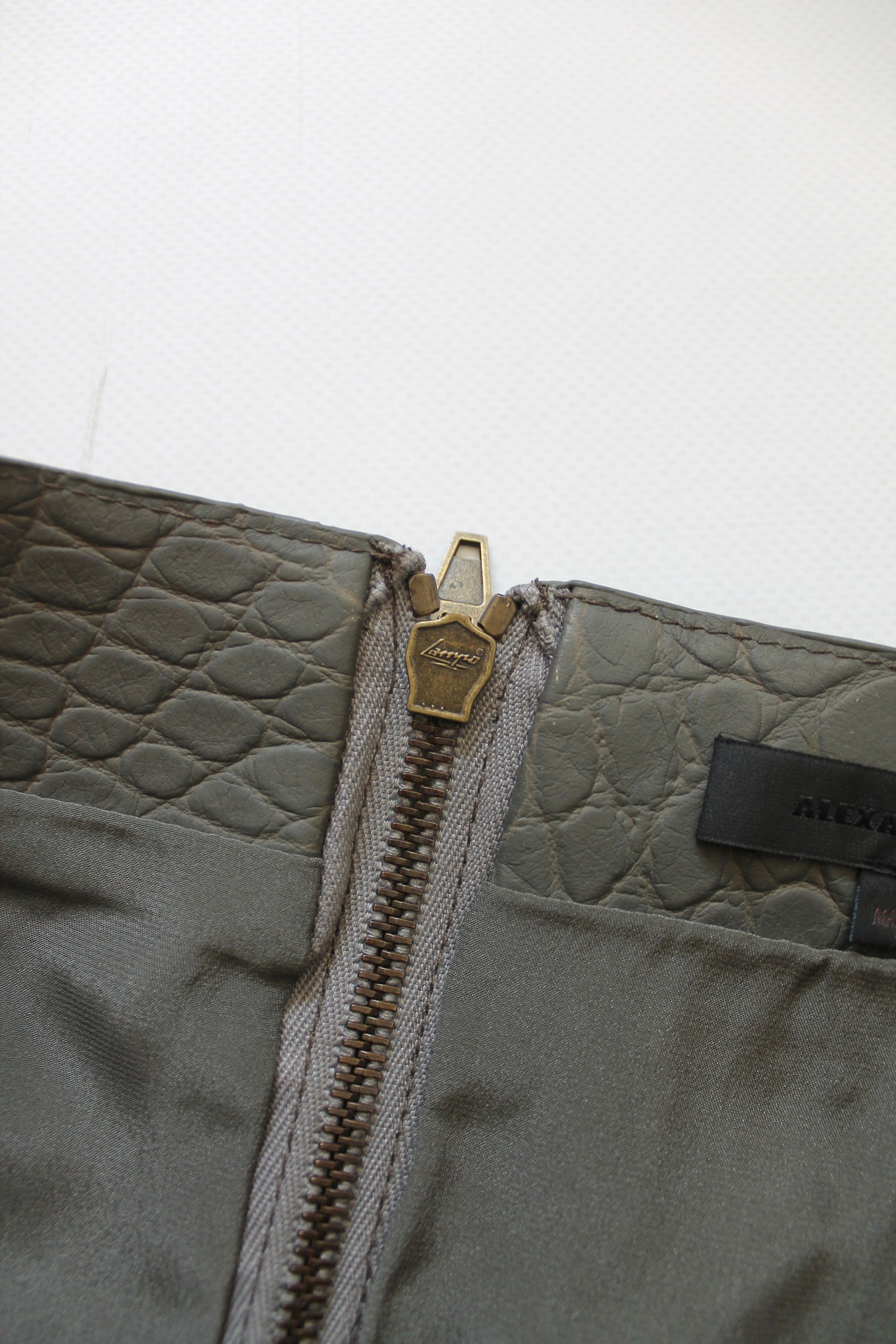 Alexander Wang Alexander Wang Crocodile Print Textured Lace-Up Mini skirt Size 31" - 9 Thumbnail