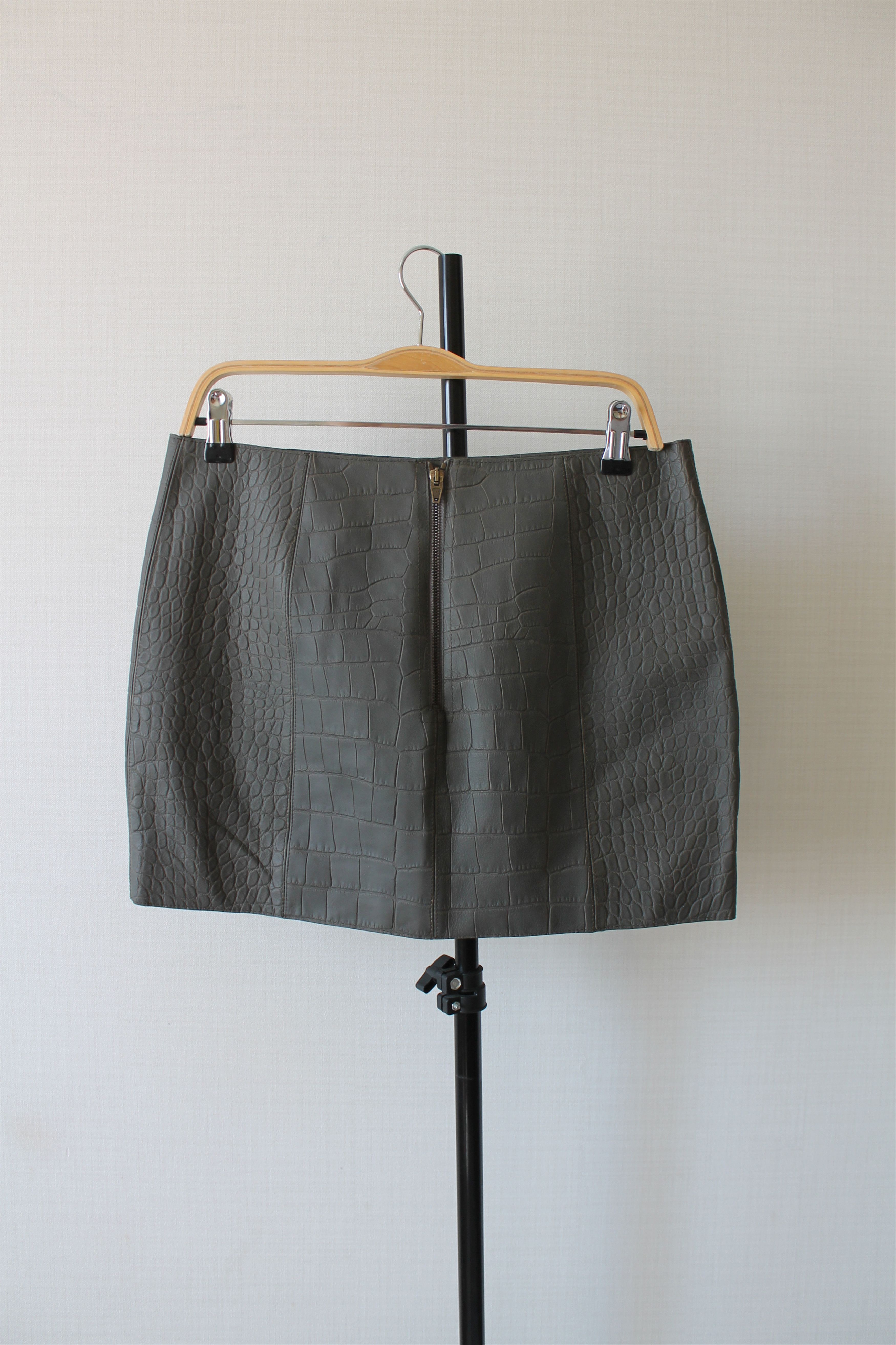 Alexander Wang Alexander Wang Crocodile Print Textured Lace-Up Mini skirt Size 31" - 5 Thumbnail