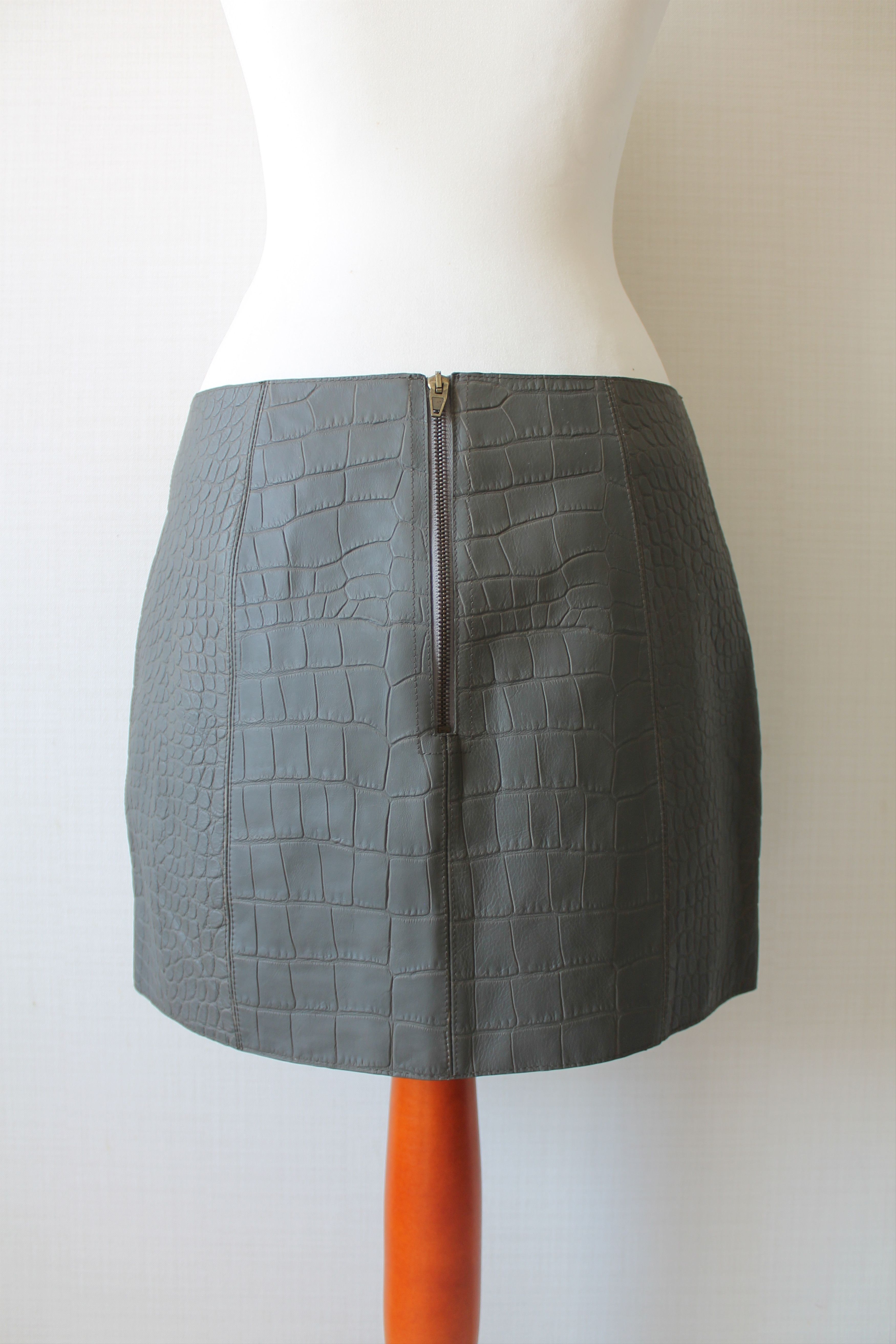 Alexander Wang Alexander Wang Crocodile Print Textured Lace-Up Mini skirt Size 31" - 14 Thumbnail