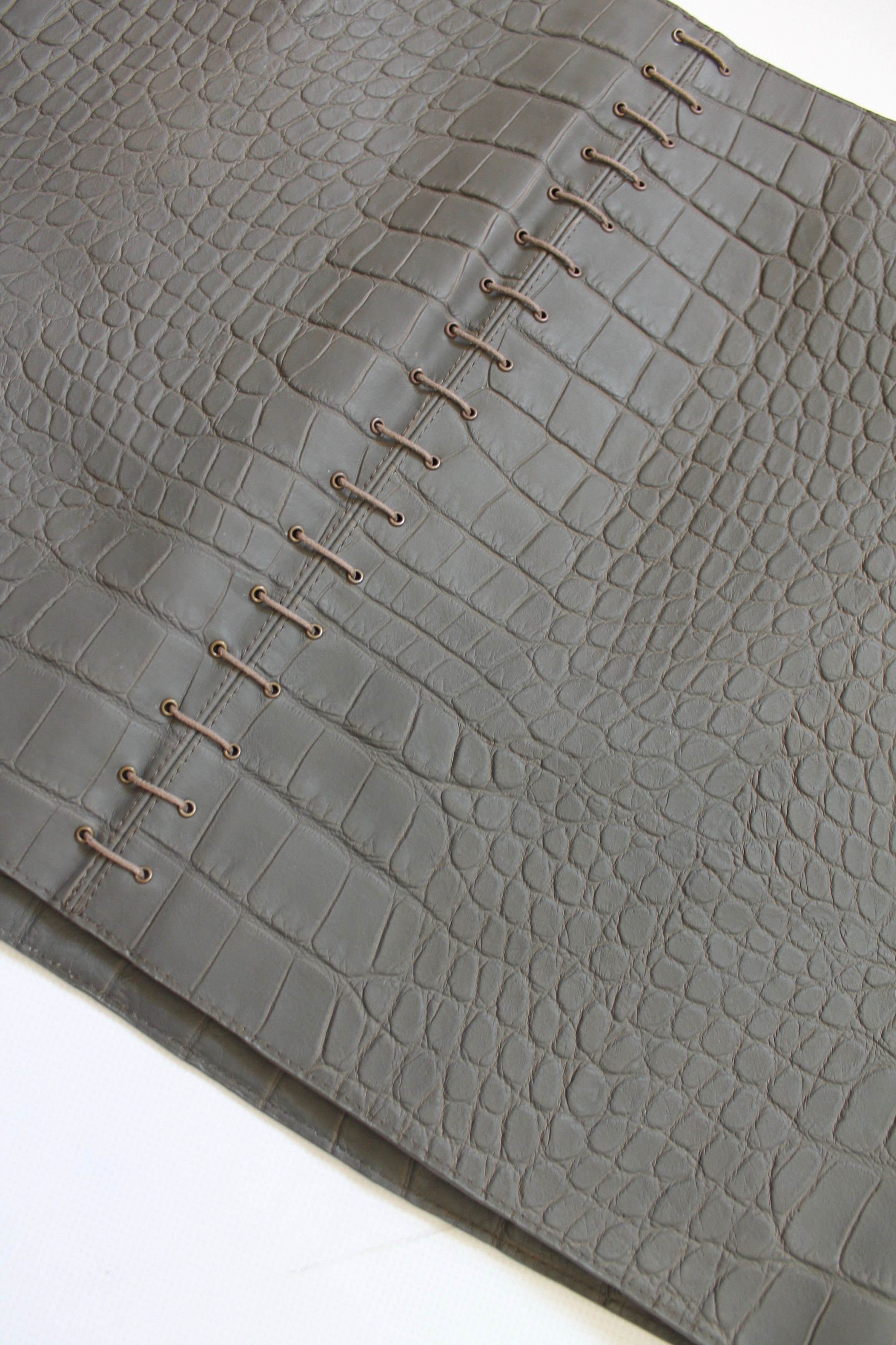 Alexander Wang Alexander Wang Crocodile Print Textured Lace-Up Mini skirt Size 31" - 18 Thumbnail