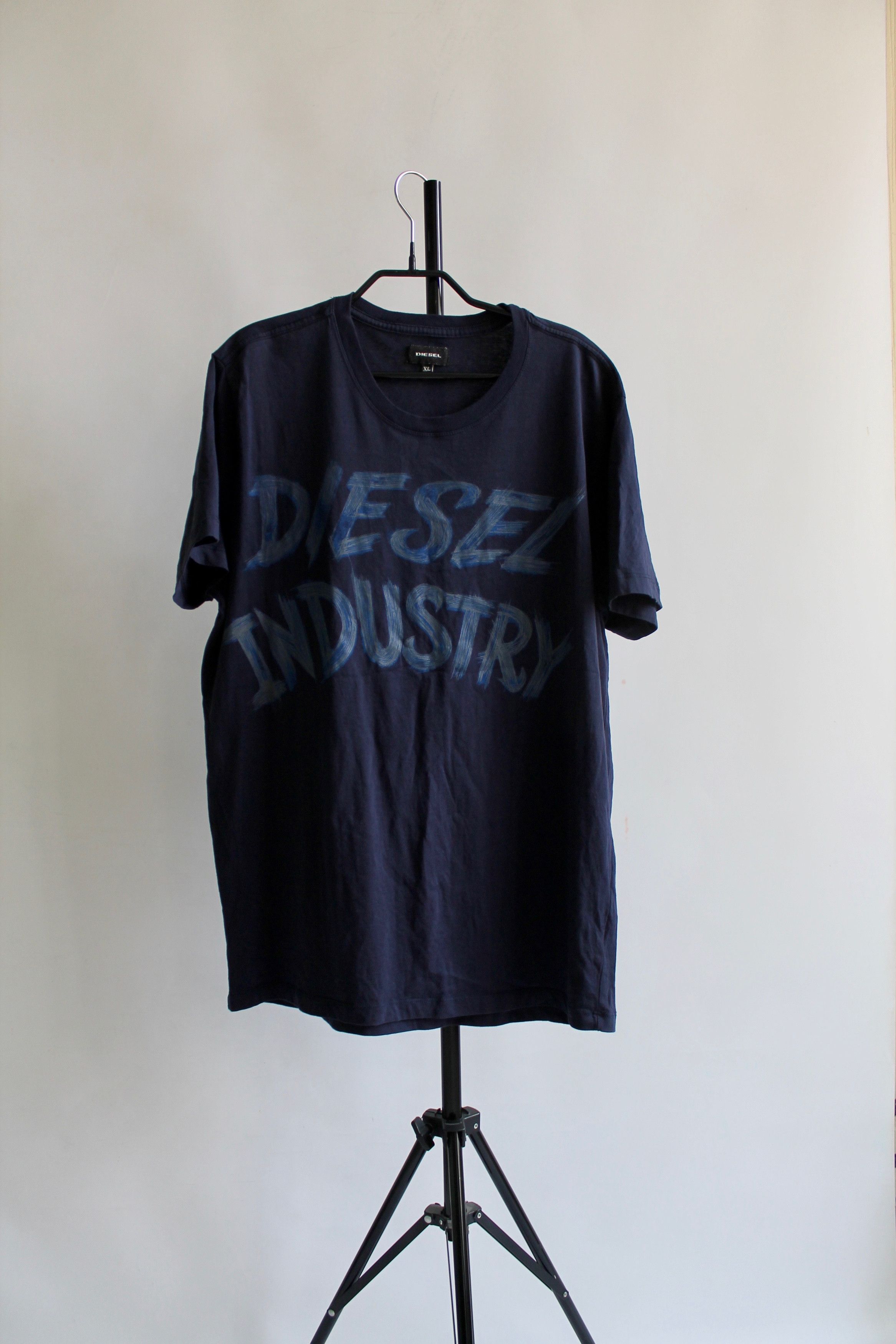 Diesel DIESEL Industry T shirt crew neck XL navy blue cotton Size US XL / EU 56 / 4 - 2 Thumbnail