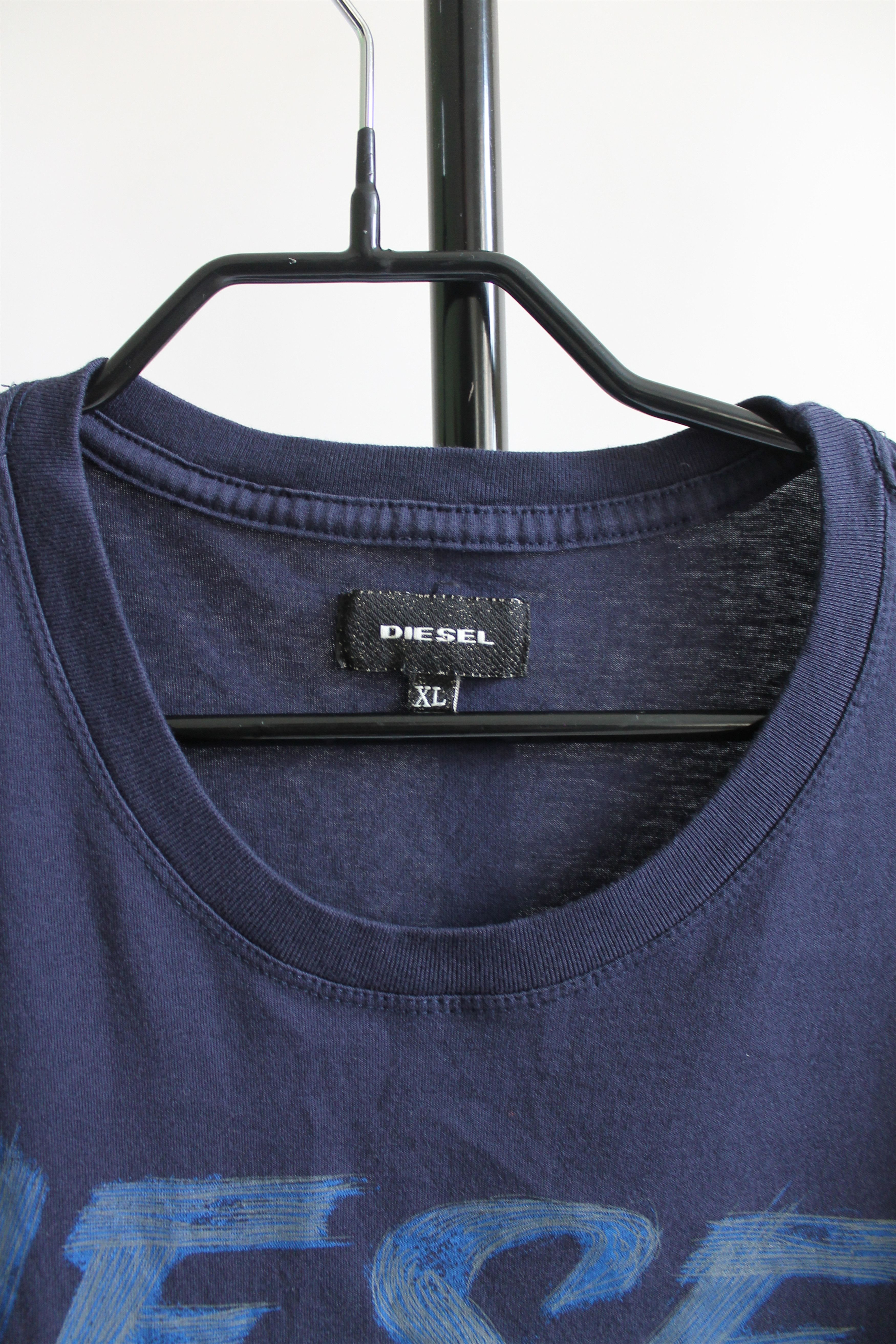 Diesel DIESEL Industry T shirt crew neck XL navy blue cotton Size US XL / EU 56 / 4 - 4 Thumbnail