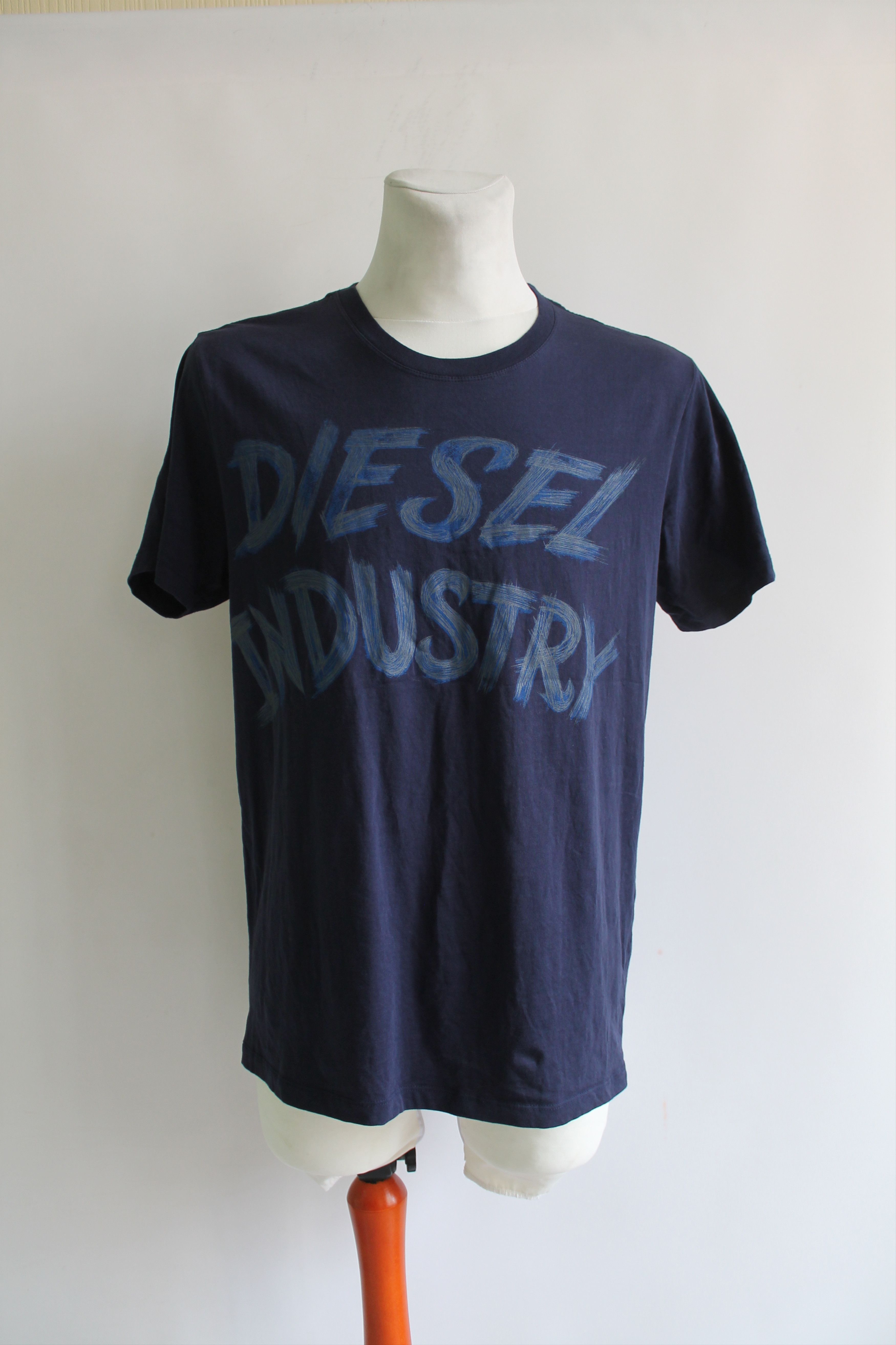 Diesel DIESEL Industry T shirt crew neck XL navy blue cotton Size US XL / EU 56 / 4 - 1 Thumbnail