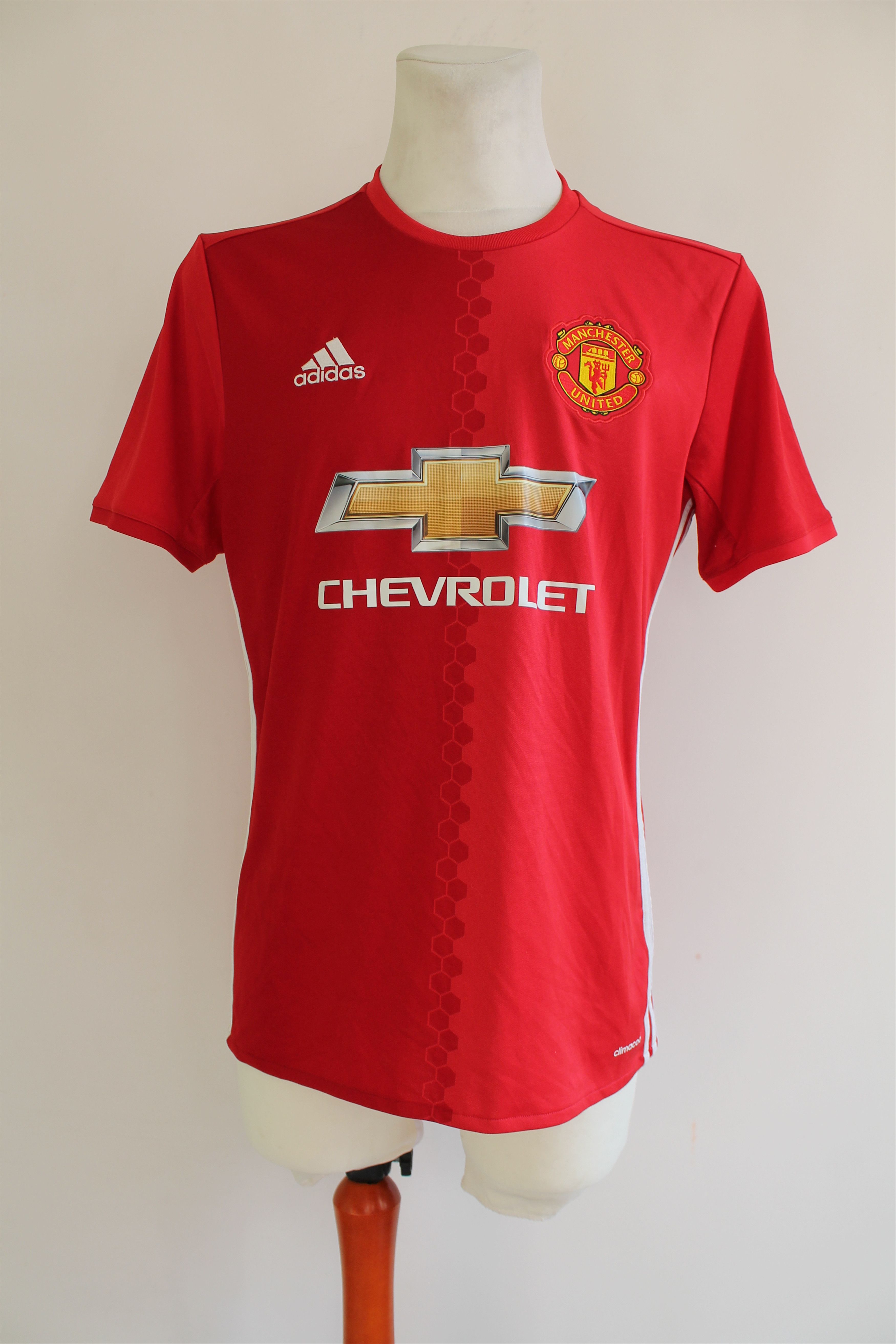 Adidas 2016 2017 Manchester United MU Home Soccer Jersey Adidas Size US M / EU 48-50 / 2 - 9 Thumbnail