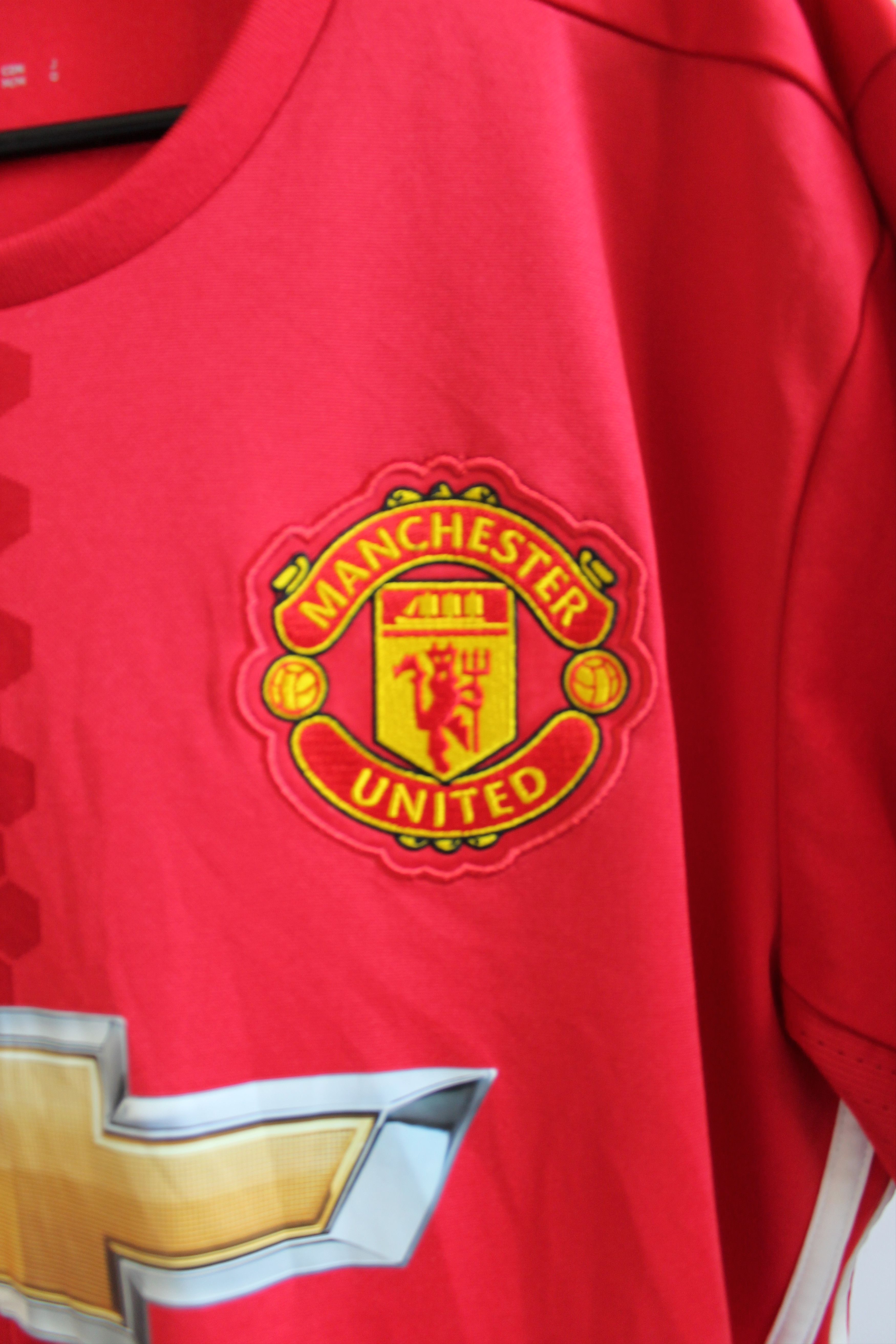 Adidas 2016 2017 Manchester United MU Home Soccer Jersey Adidas Size US M / EU 48-50 / 2 - 5 Thumbnail