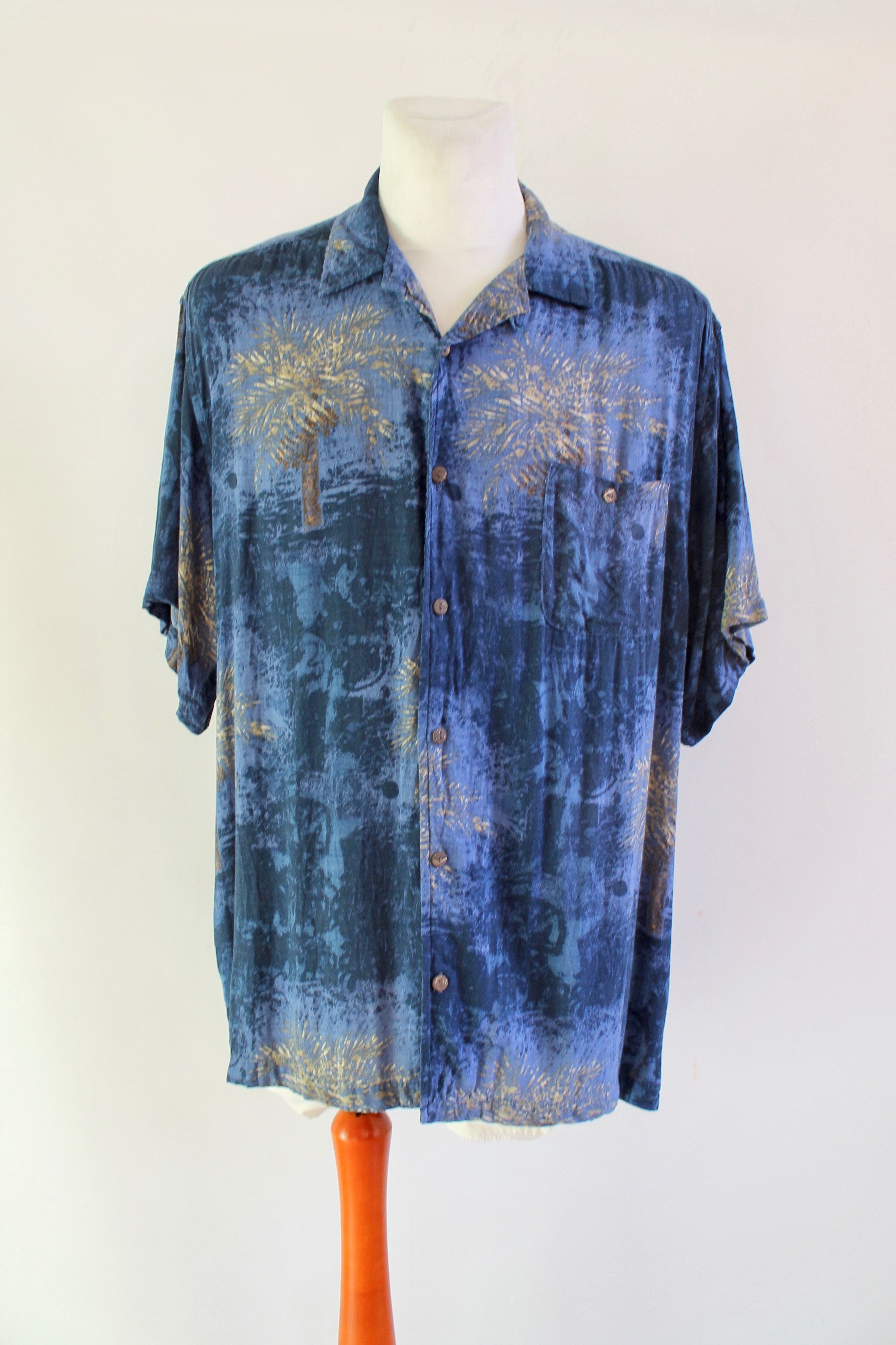 Vintage Montego Joe Vintage Hawaiian Shirt Blue Rayon XXL Size US XXL / EU 58 / 5 - 1 Thumbnail
