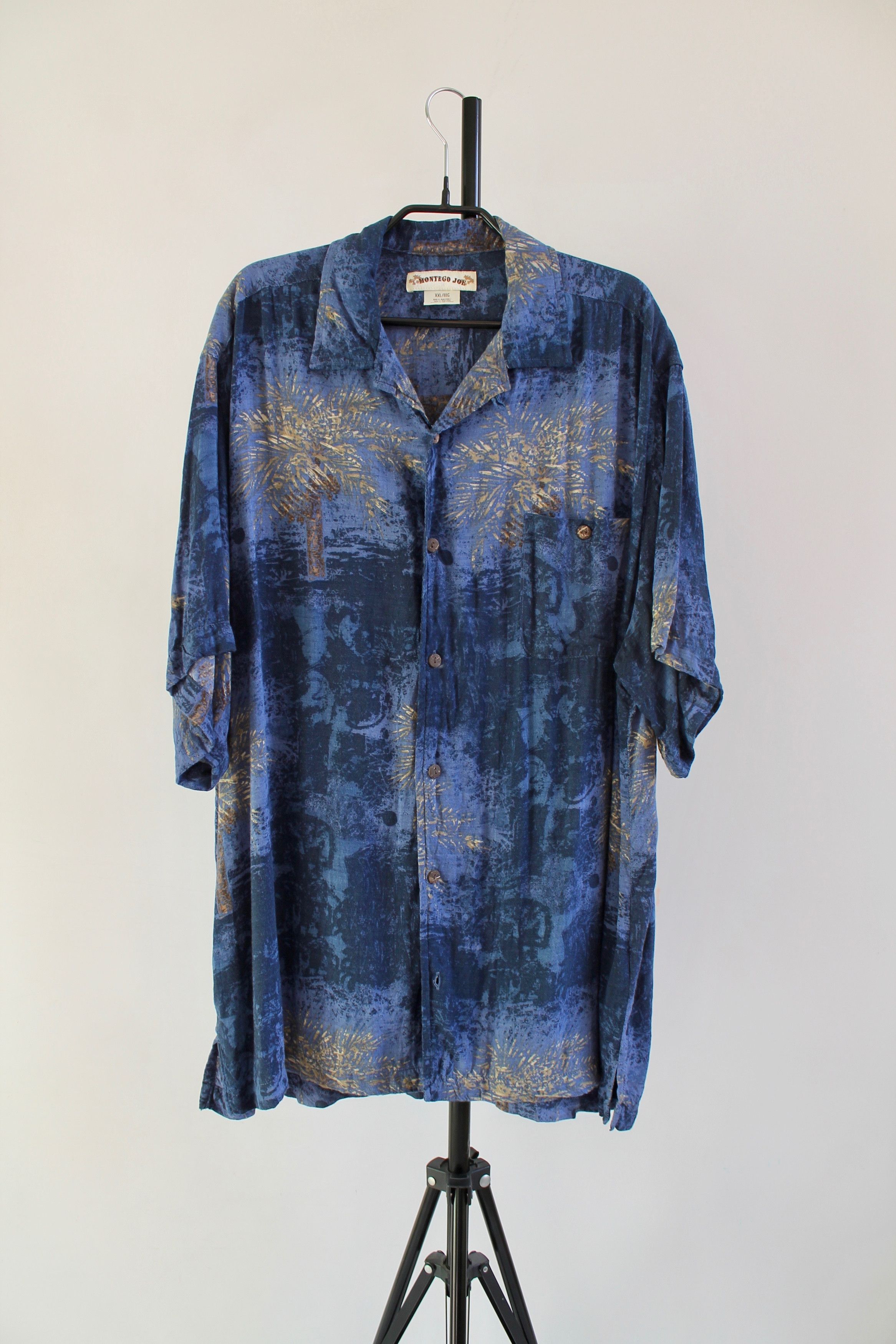 Vintage Montego Joe Vintage Hawaiian Shirt Blue Rayon XXL Size US XXL / EU 58 / 5 - 2 Thumbnail