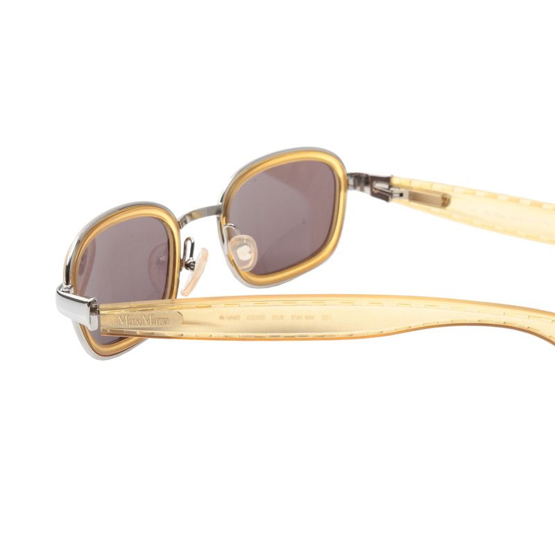 Max Mara Max Mara 90's Transparent Yellow Geometric Frame Sunglasses Size ONE SIZE - 3 Thumbnail
