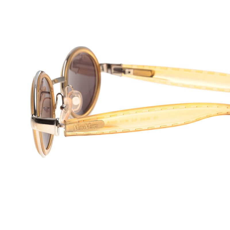 Max Mara Max Mara 90's Transparent Yellow Round Frame Sunglasses Size ONE SIZE - 3 Thumbnail