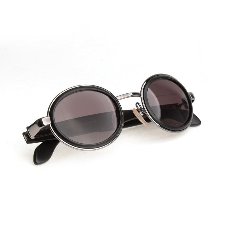 Max Mara 90's Black Oval Frame Sunglasses