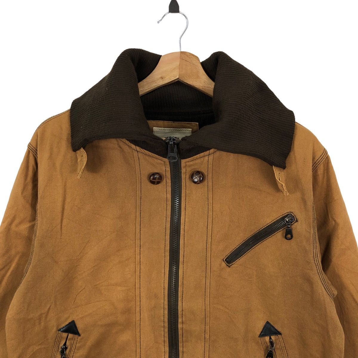 Japanese Brand × Vintage MASTERGROUND Khaki Jacket Casual Style Workwear Japanese Size US M / EU 48-50 / 2 - 2 Thumbnail