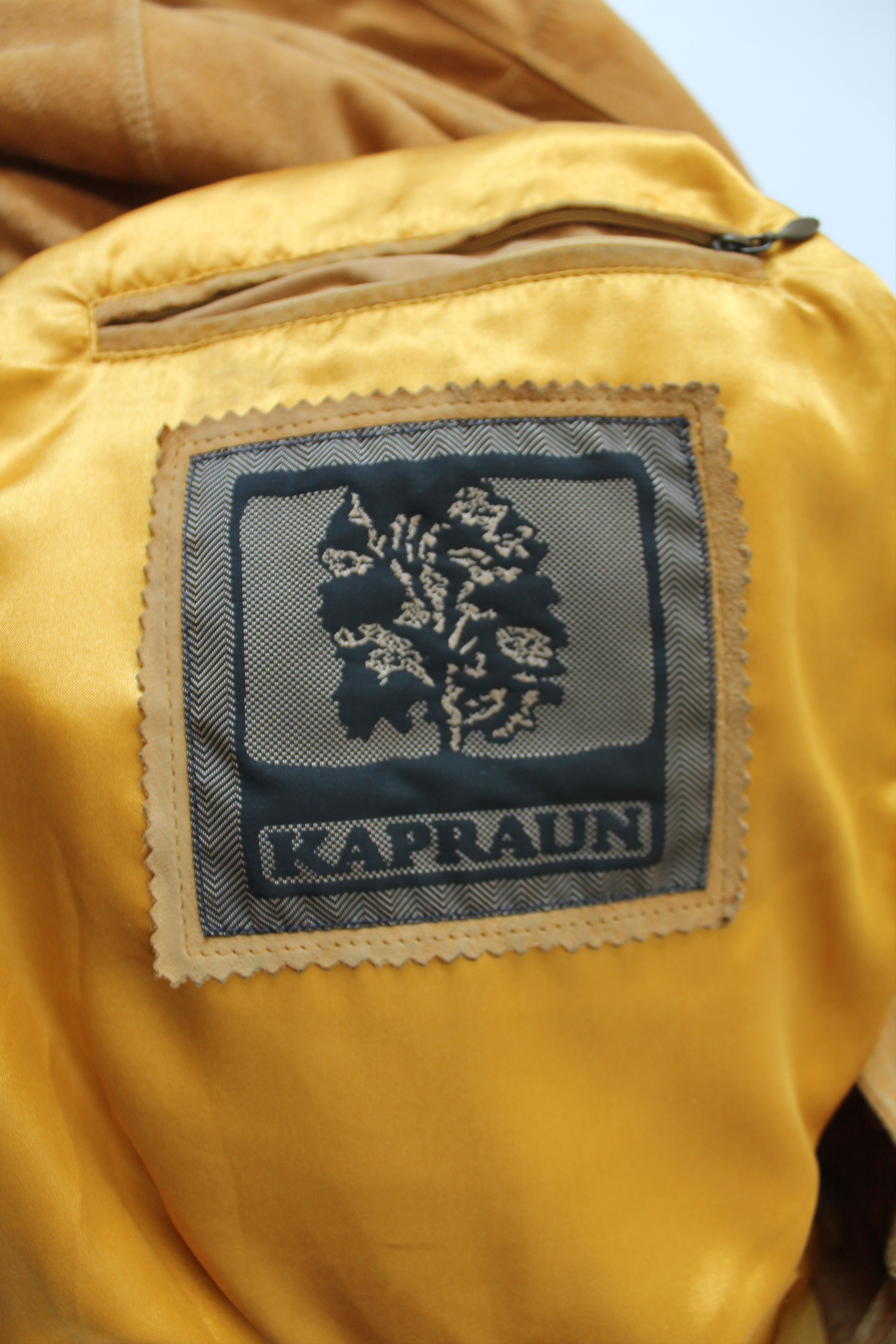 Vintage KAPRAUN Vintage Suede Jacket Size 58 yellow Size US XXL / EU 58 / 5 - 9 Thumbnail