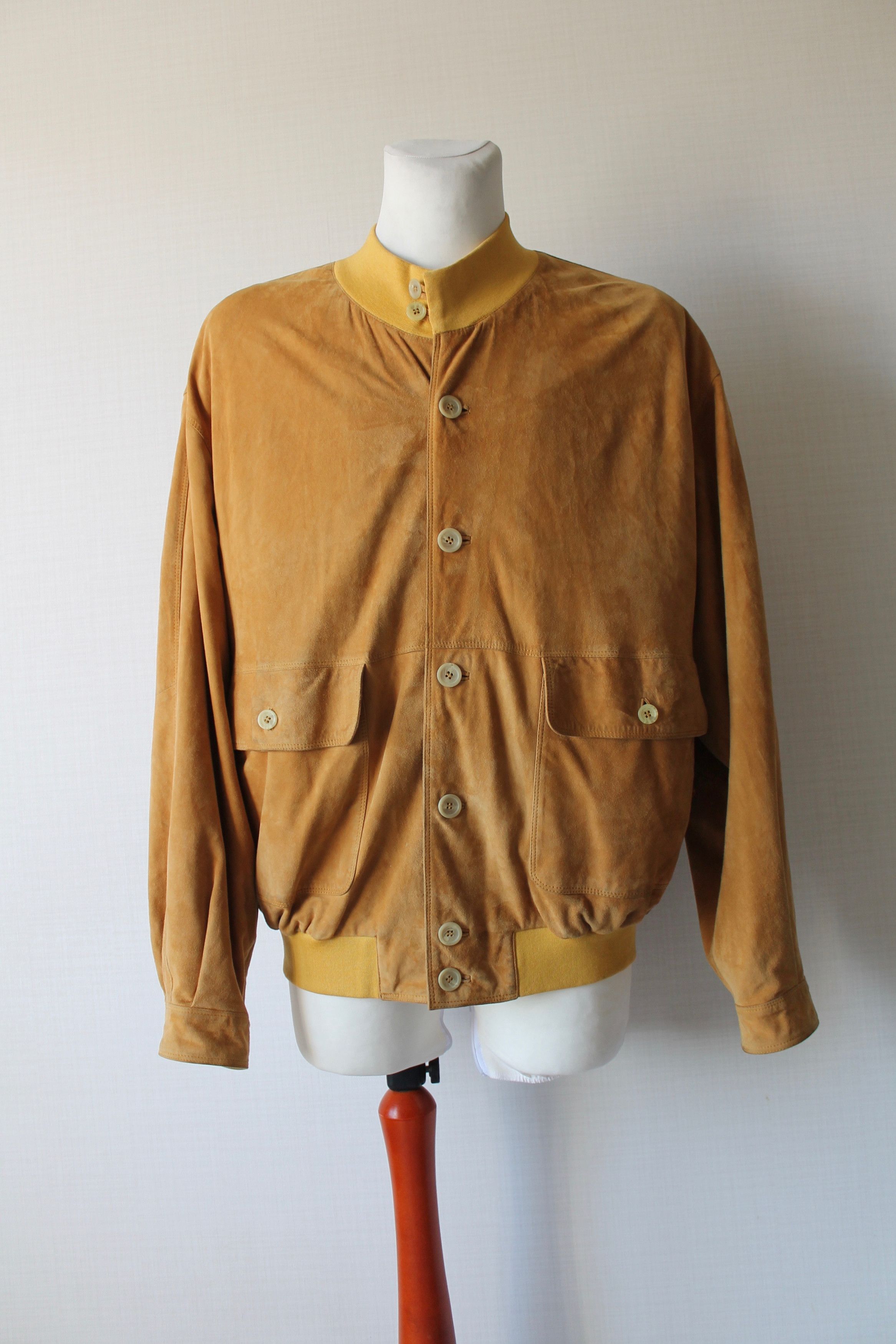Vintage KAPRAUN Vintage Suede Jacket Size 58 yellow Size US XXL / EU 58 / 5 - 1 Thumbnail