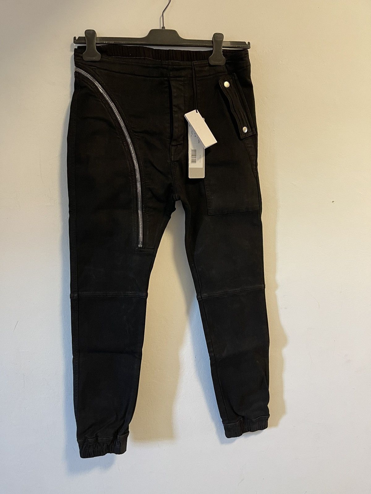 Rick Owens Drkshdw 16FW Aircut Black Matte Zipper Denim