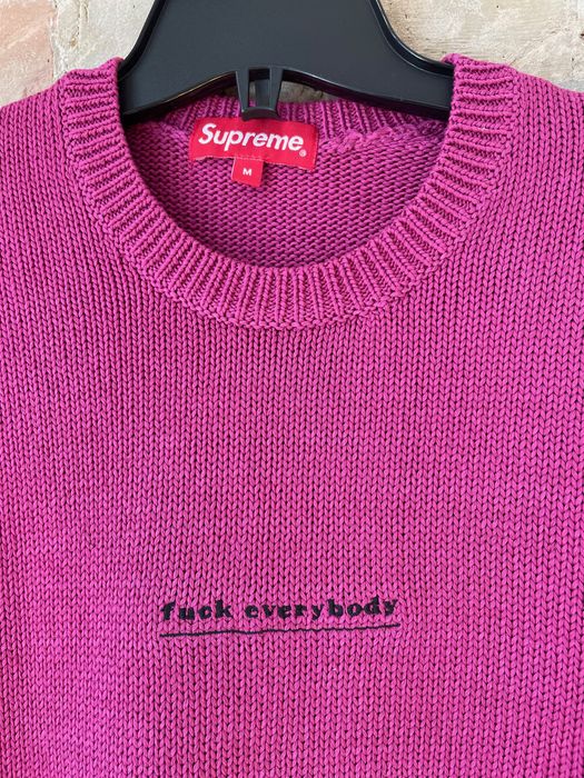 Supreme Fuck Everybody Sweater | Grailed