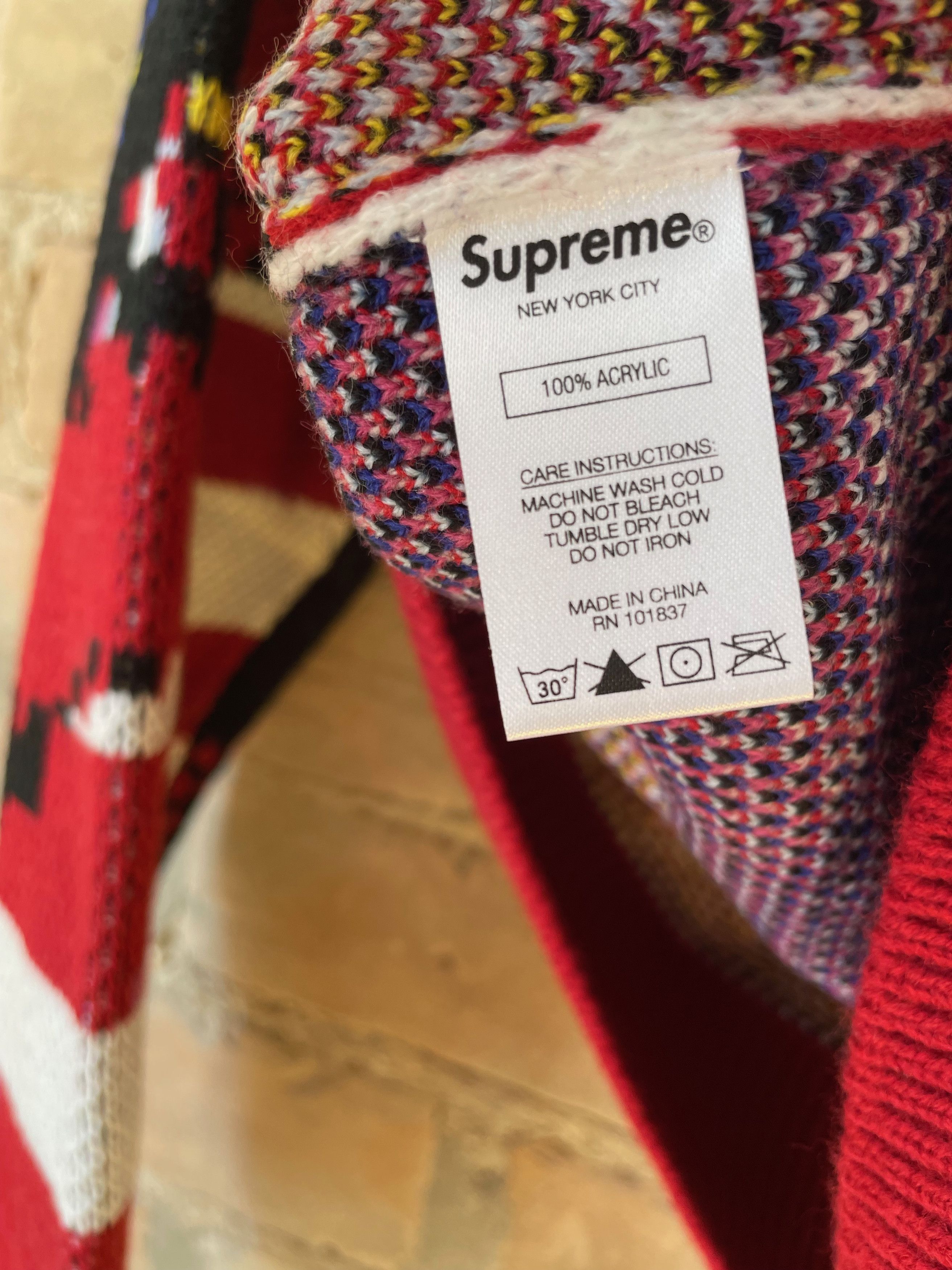 Supreme Digital Flag Sweater | Grailed