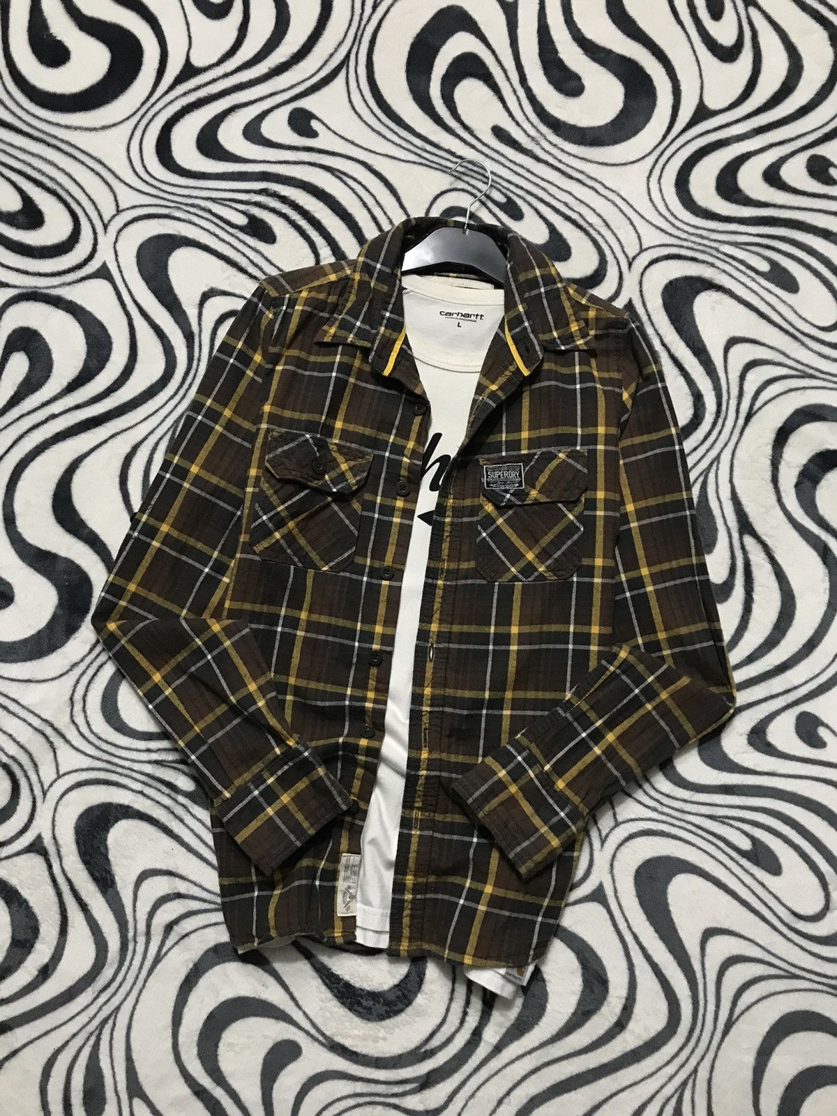 Flannel × Superdry × Vintage Superdry vintage flannel shirt Size US L / EU 52-54 / 3 - 1 Thumbnail