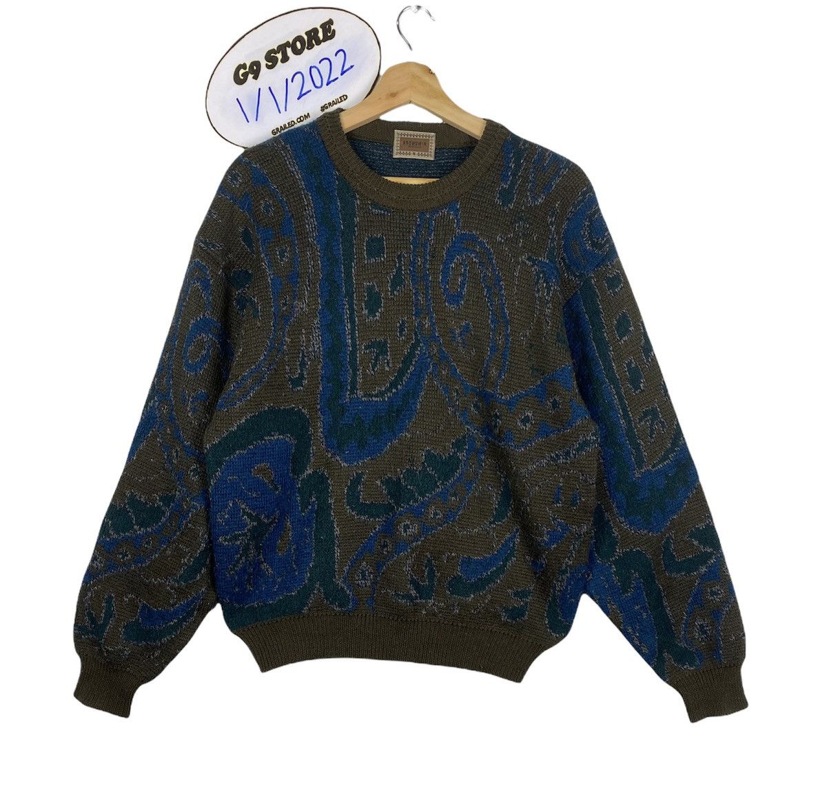 Japanese Brand STEAL 🔥 Vintage Native x Navajo Knit Sweater By Browdwin Size US L / EU 52-54 / 3 - 1 Thumbnail