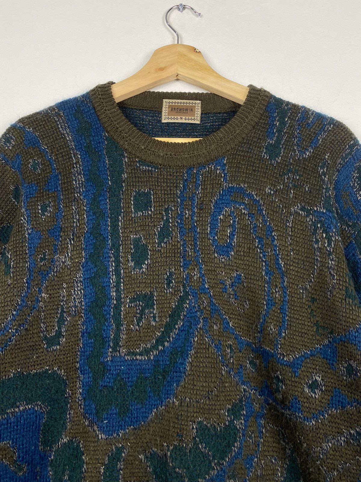 Japanese Brand STEAL 🔥 Vintage Native x Navajo Knit Sweater By Browdwin Size US L / EU 52-54 / 3 - 3 Thumbnail
