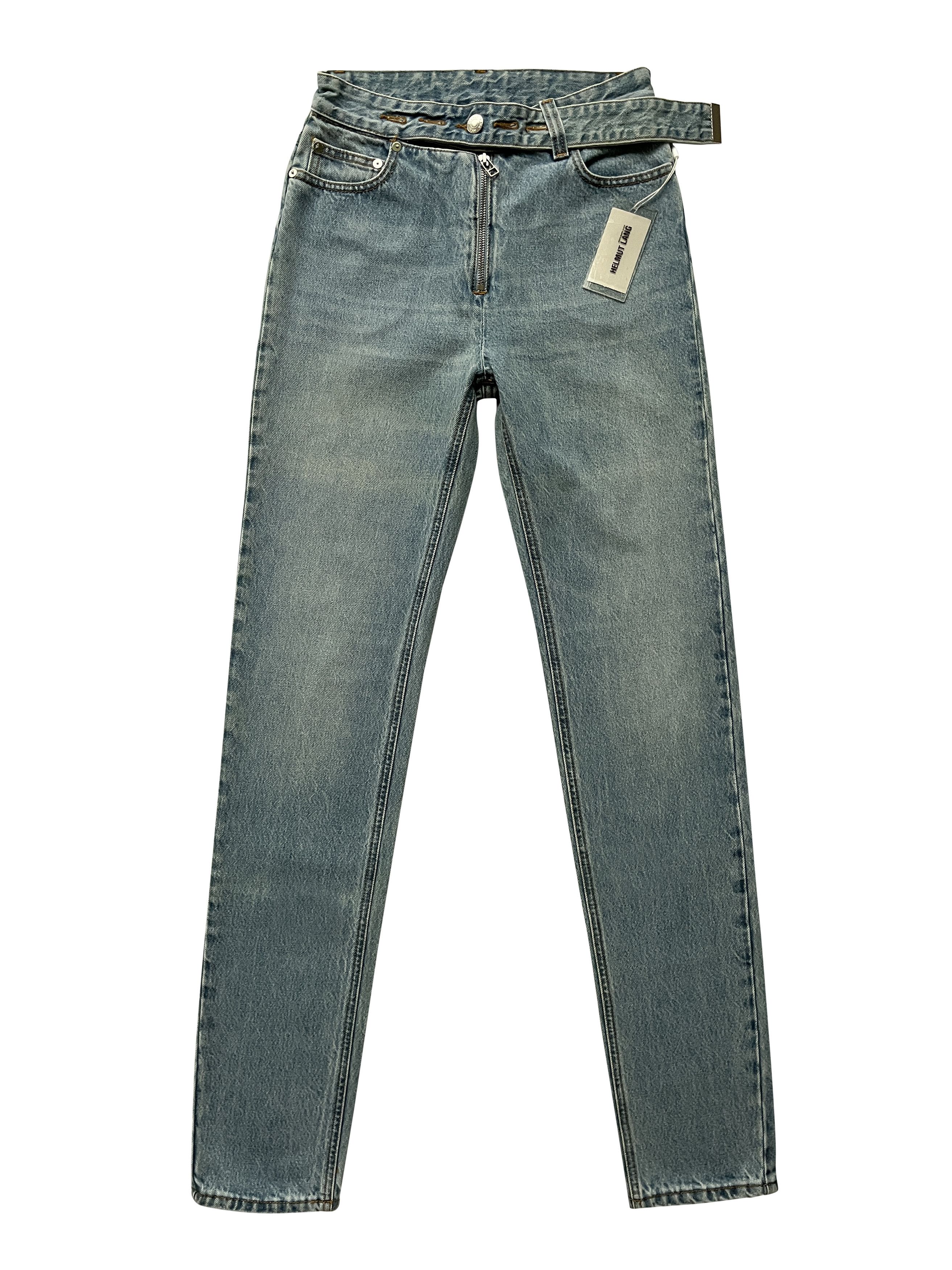 image of 2018 Helmut Lang By Shayne Oliver Belt Jeans in Blue, Women's (Size 24)