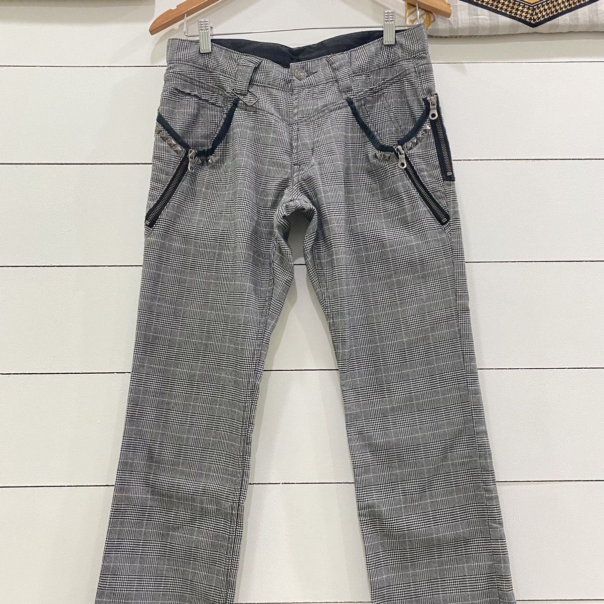 If Six Was Nine × Le Grande Bleu (L.G.B.) × PPFM Vintage PPFM Tactical Checkered Pants on Punk Style Size US 31 - 2 Thumbnail