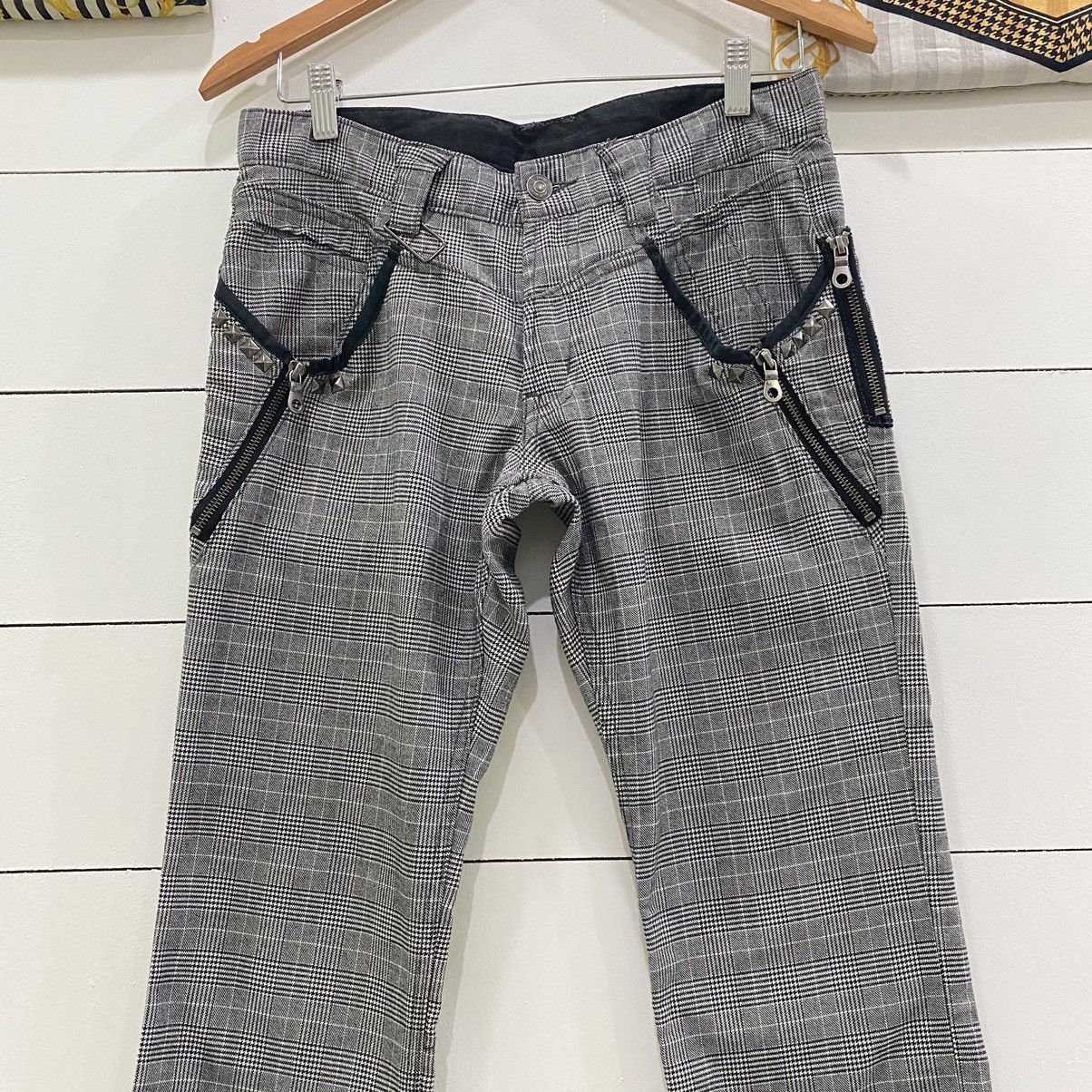 If Six Was Nine × Le Grande Bleu (L.G.B.) × PPFM Vintage PPFM Tactical Checkered Pants on Punk Style Size US 31 - 3 Thumbnail