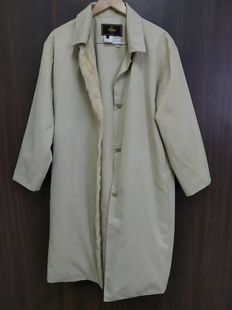 image of Long Jacket Fendi in Camel, Men's (Size Small)