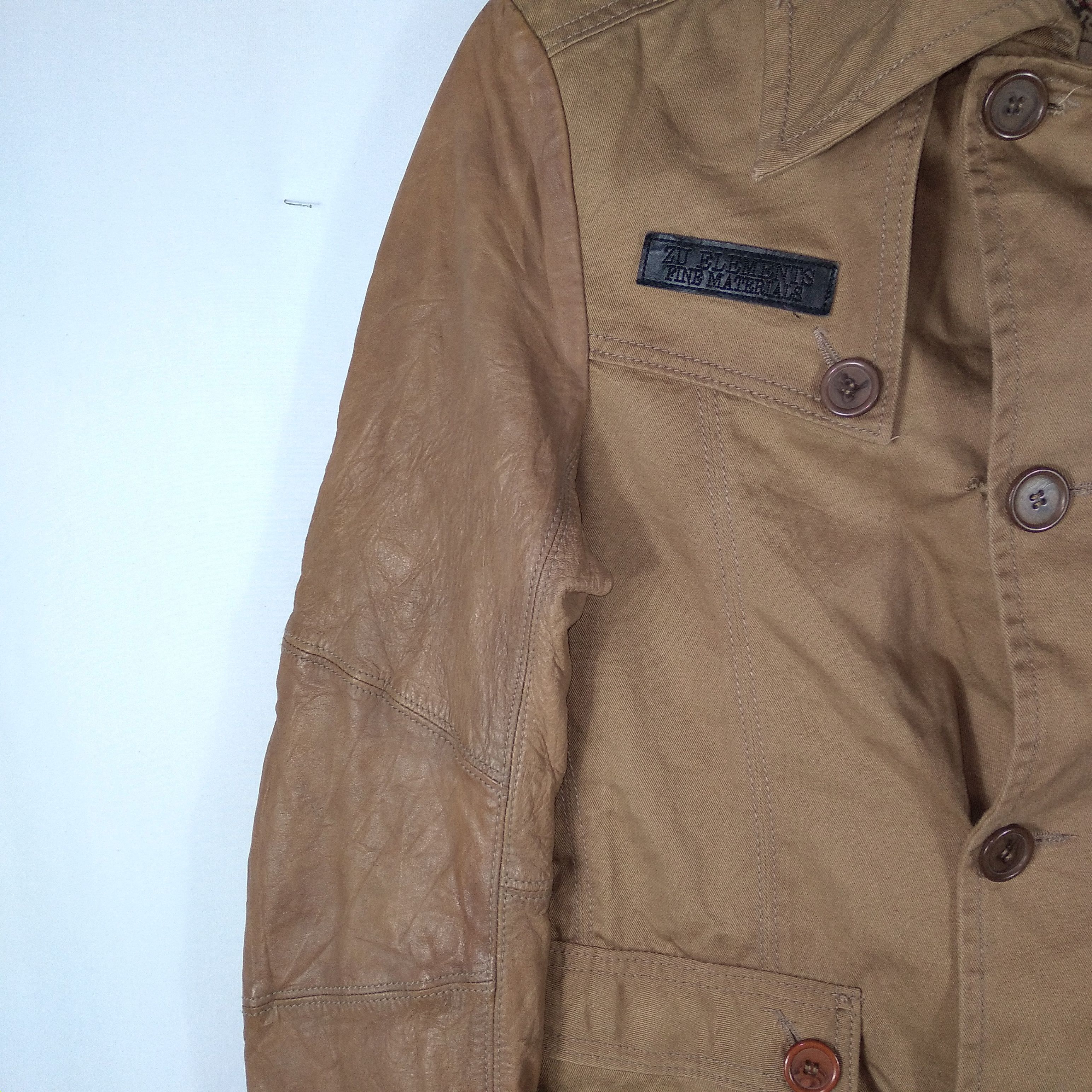 Other Zu Elements Sleeves Leathers Faded Stylish Chore Jacket Size US M / EU 48-50 / 2 - 11 Thumbnail