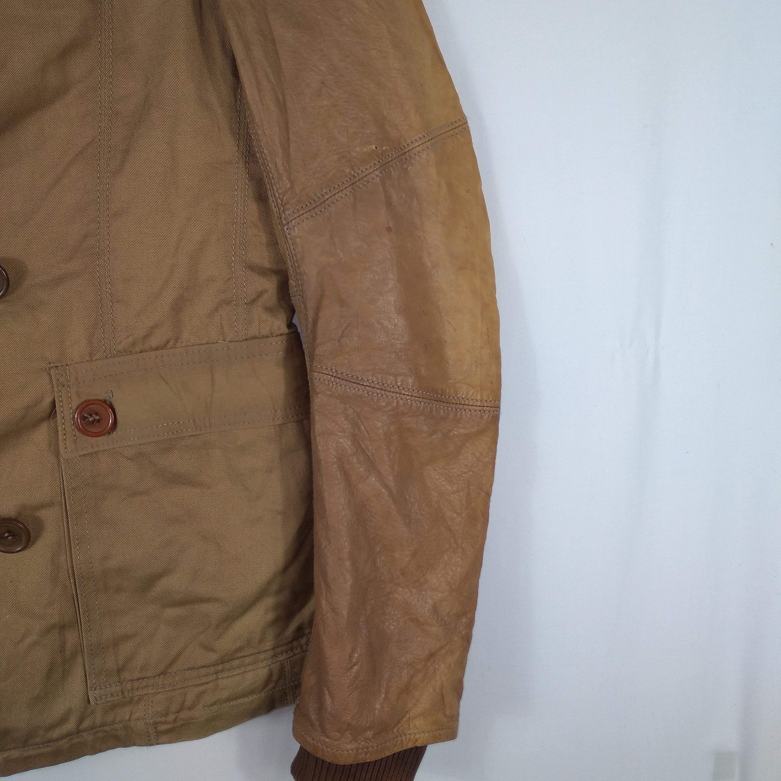 Other Zu Elements Sleeves Leathers Faded Stylish Chore Jacket Size US M / EU 48-50 / 2 - 8 Thumbnail