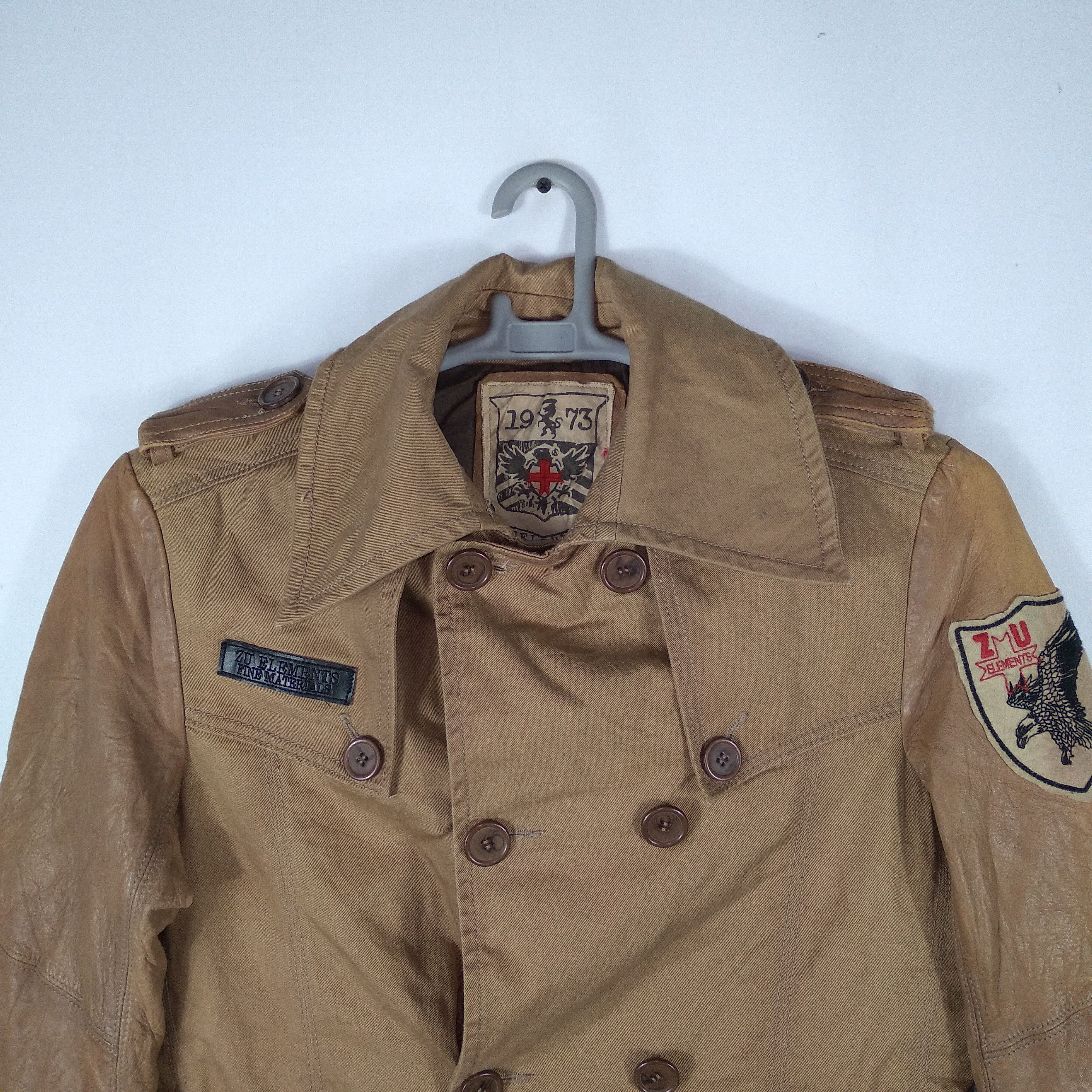 Other Zu Elements Sleeves Leathers Faded Stylish Chore Jacket Size US M / EU 48-50 / 2 - 2 Thumbnail