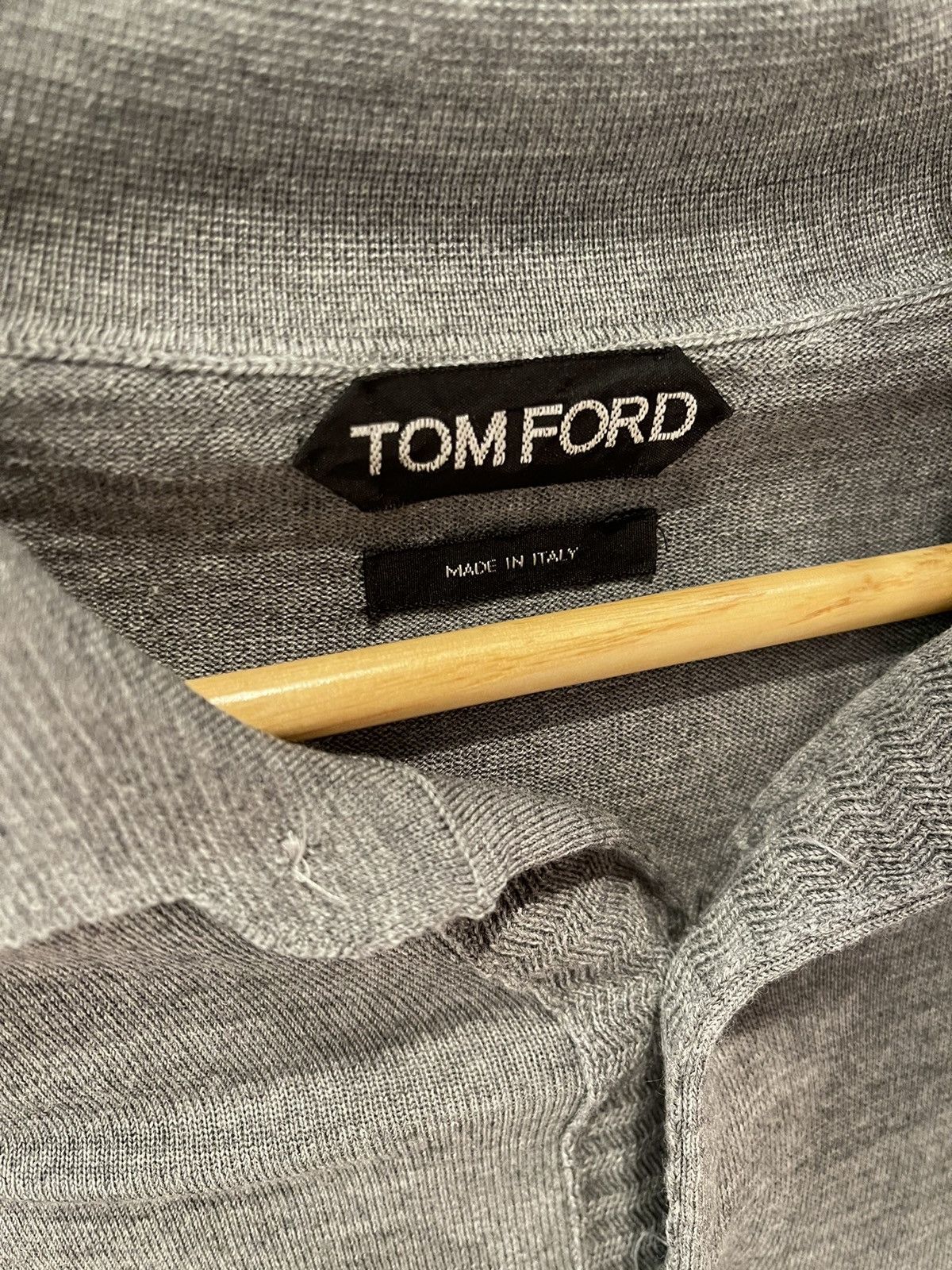 Tom Ford Tom Ford grey long sleeve polo Size US M / EU 48-50 / 2 - 3 Thumbnail