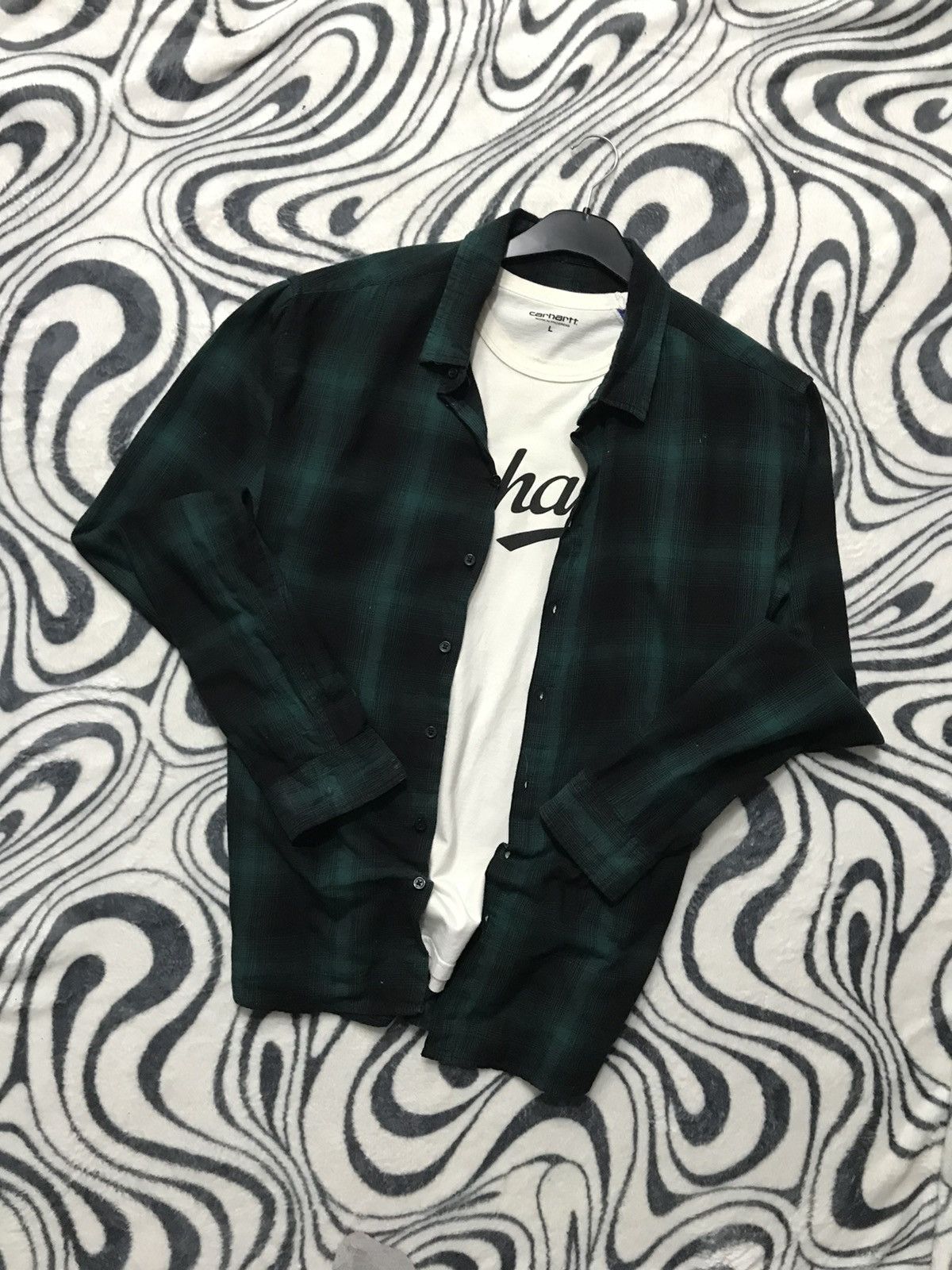 Flannel × Vintage Vintage flannel mens plaid shirt Size US XL / EU 56 / 4 - 1 Thumbnail