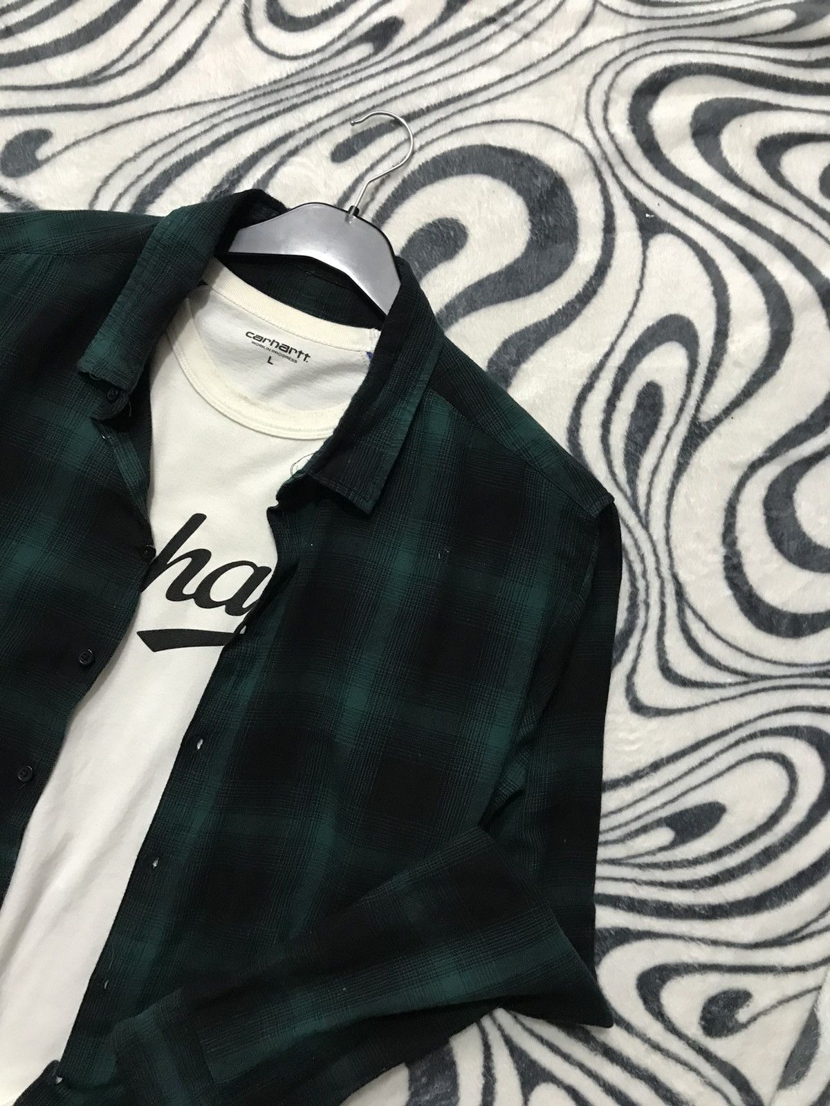 Flannel × Vintage Vintage flannel mens plaid shirt Size US XL / EU 56 / 4 - 3 Thumbnail