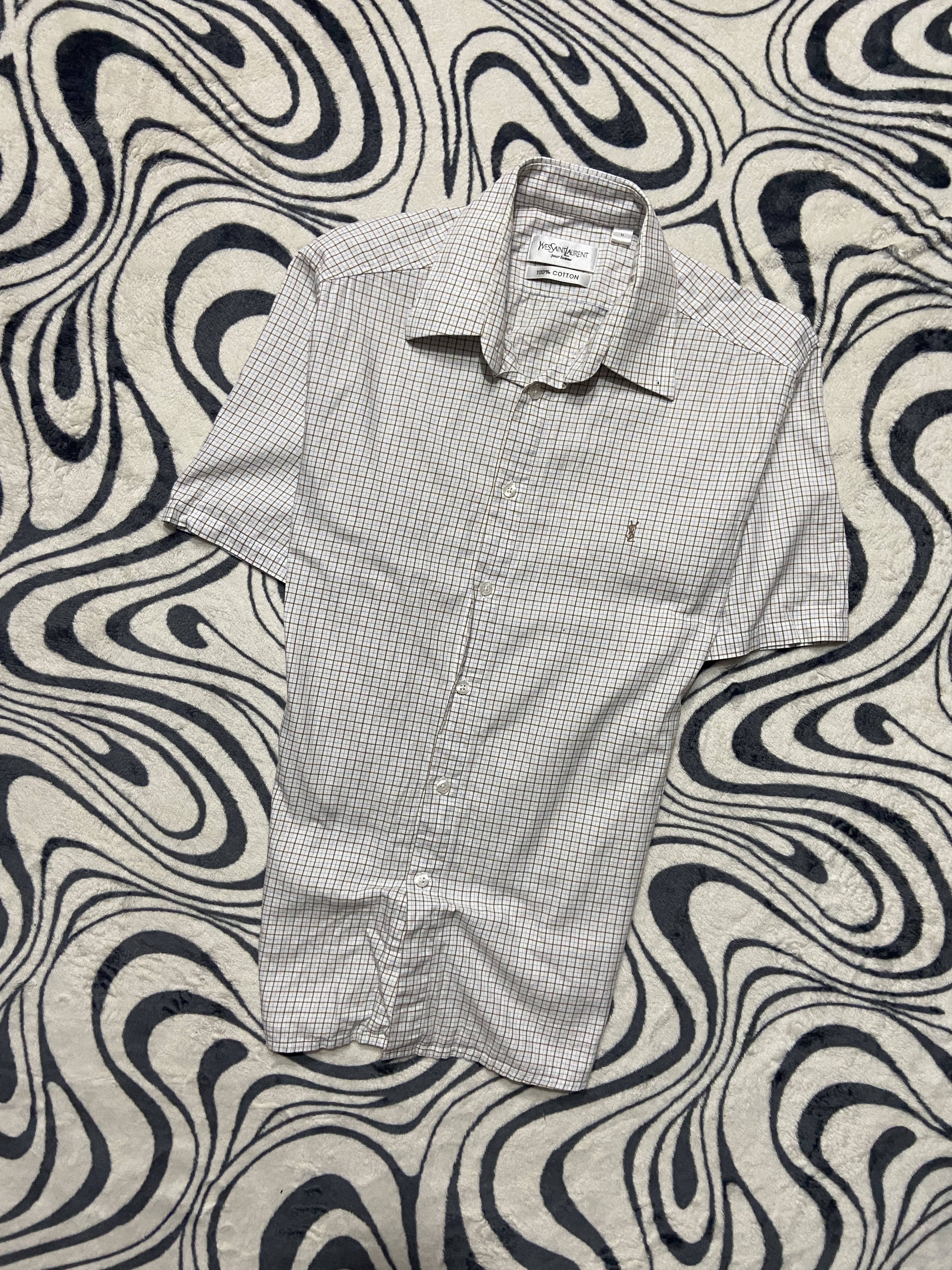 Yves Saint Laurent Yves Saint Laurent YSL Men's Short Sleeve Shirt Size US M / EU 48-50 / 2 - 1 Thumbnail