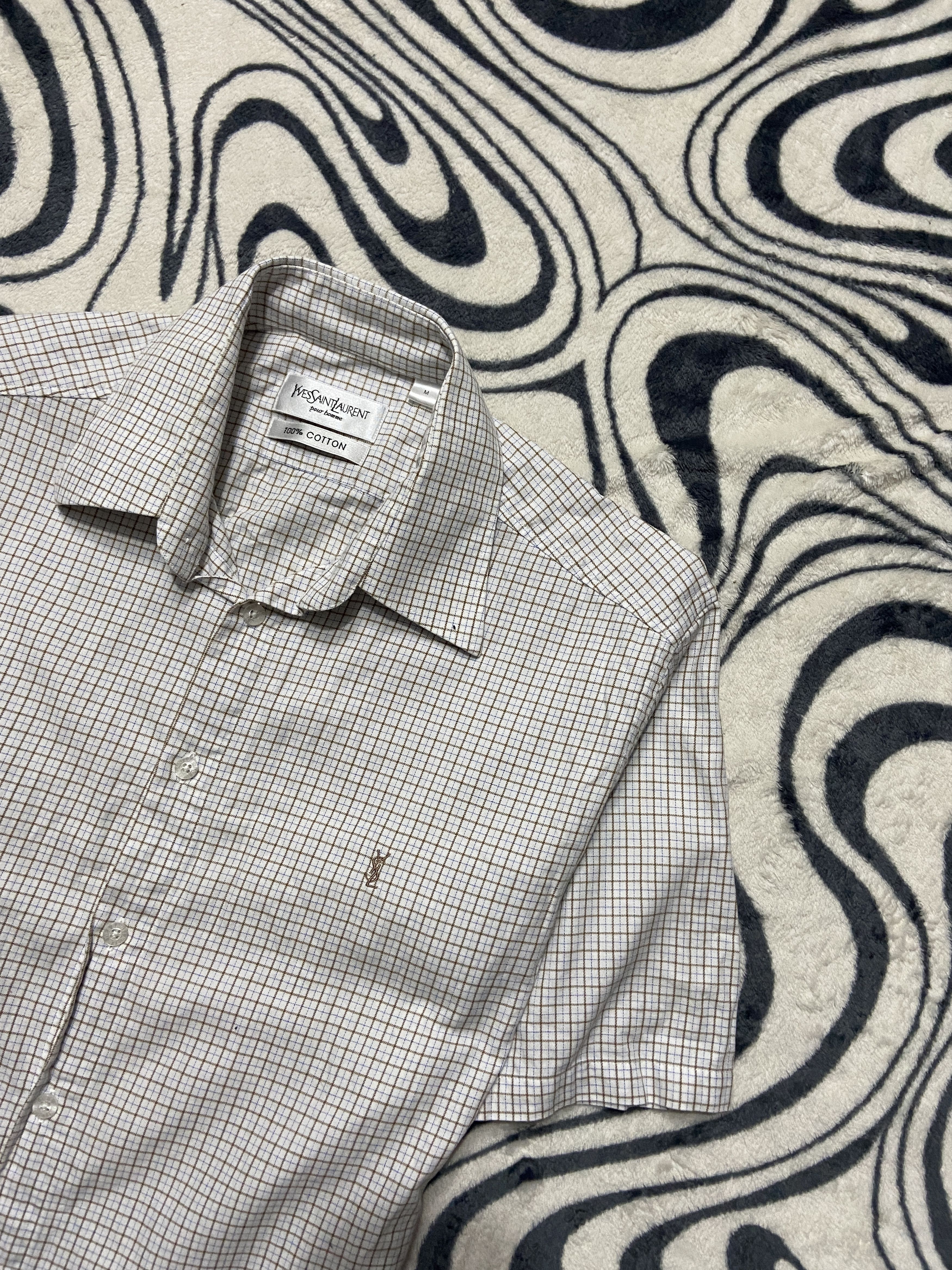 Yves Saint Laurent Yves Saint Laurent YSL Men's Short Sleeve Shirt Size US M / EU 48-50 / 2 - 2 Thumbnail